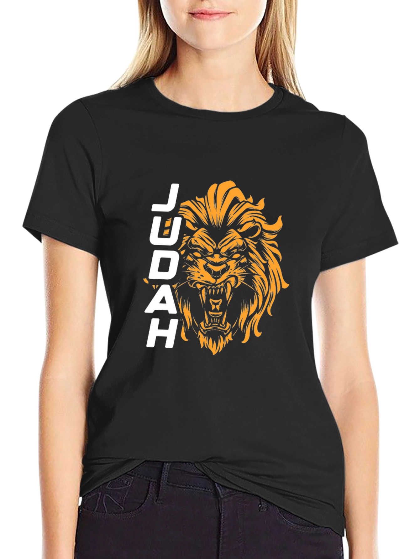 Judah Lion Graphic T-Shirt - Black