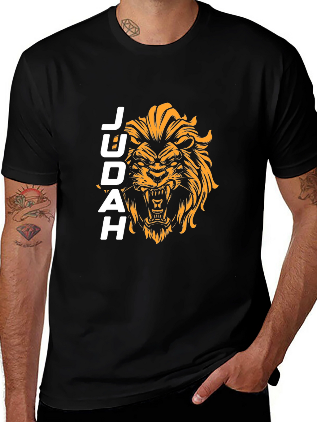 Judah Lion Graphic T-Shirt - Black