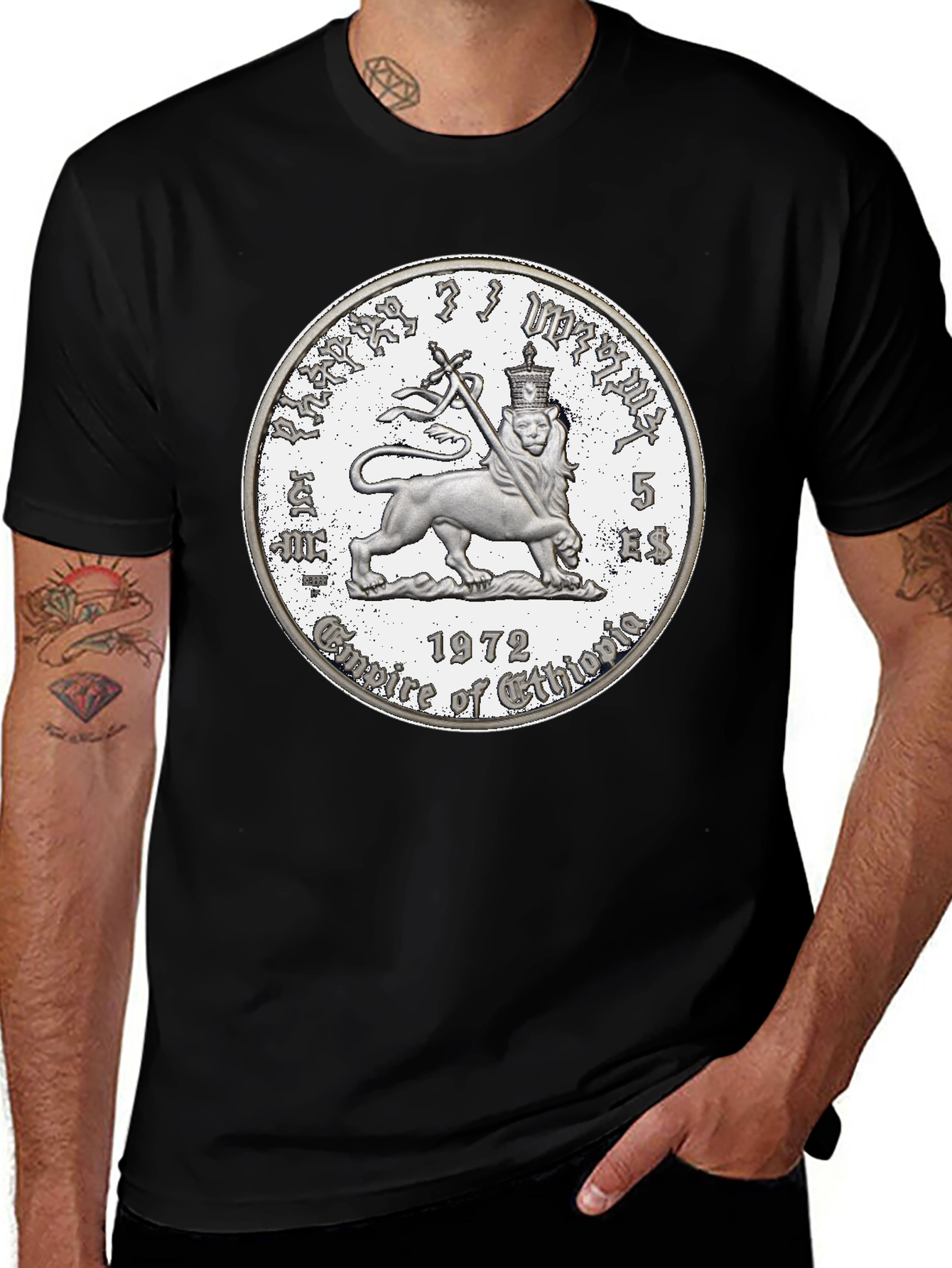 Ethiopian Lion T-Shirt - Black