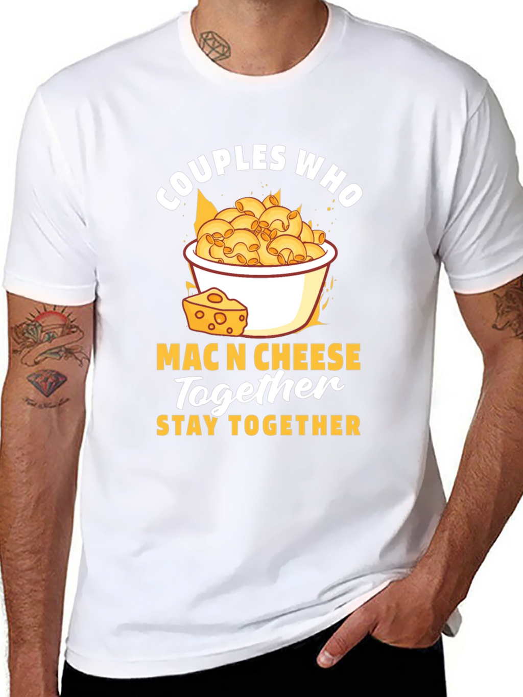 Couples Who Mac N Cheese Together Stay Together T-Shirt