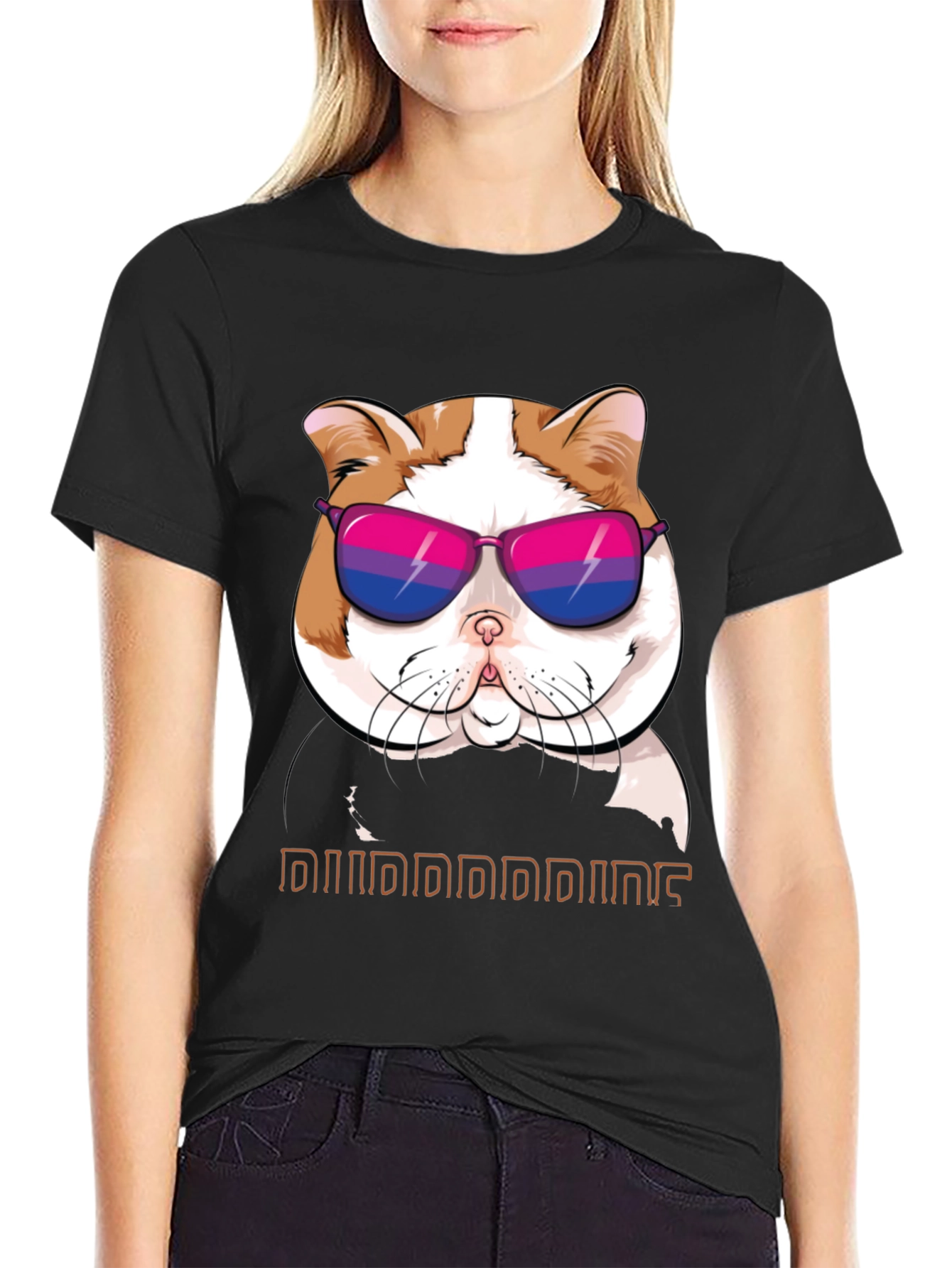 Cool Cat T-Shirt: Bi Pride Sunglasses