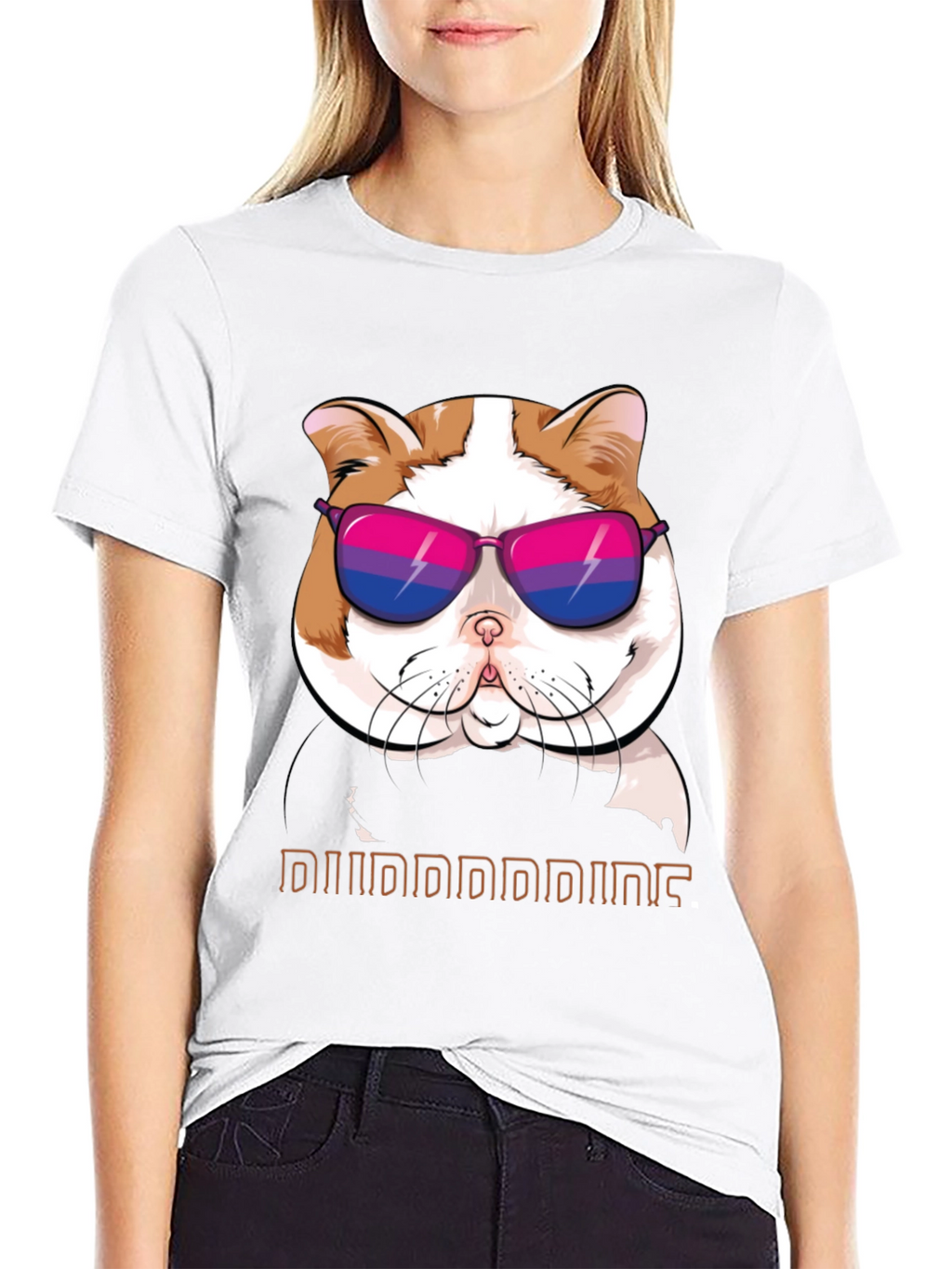 Cool Cat T-Shirt: Bi Pride Sunglasses