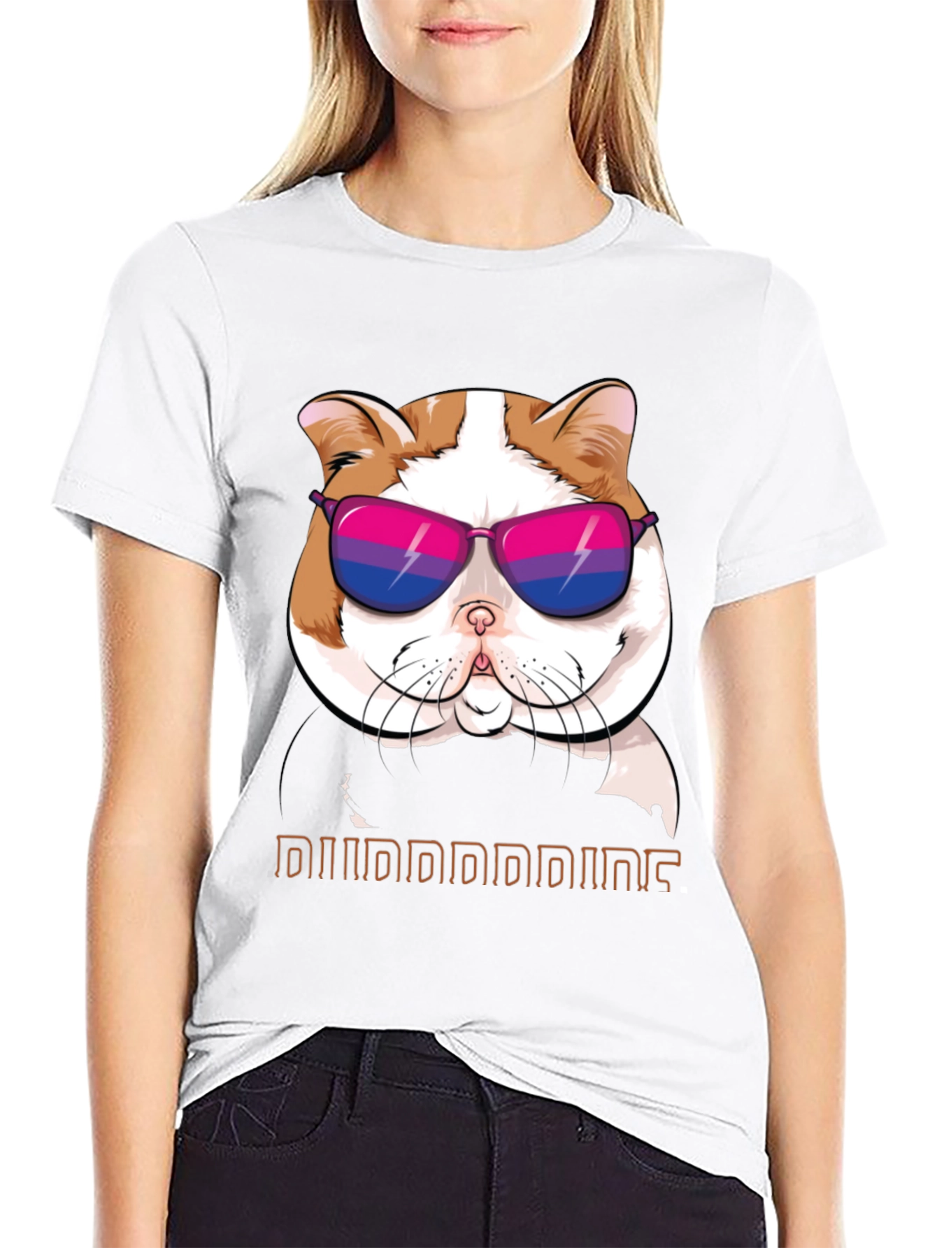 Cool Cat T-Shirt: Bi Pride Sunglasses