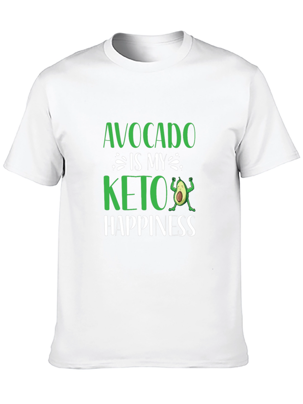 Avocado is My Keto Happiness Black T-Shirt