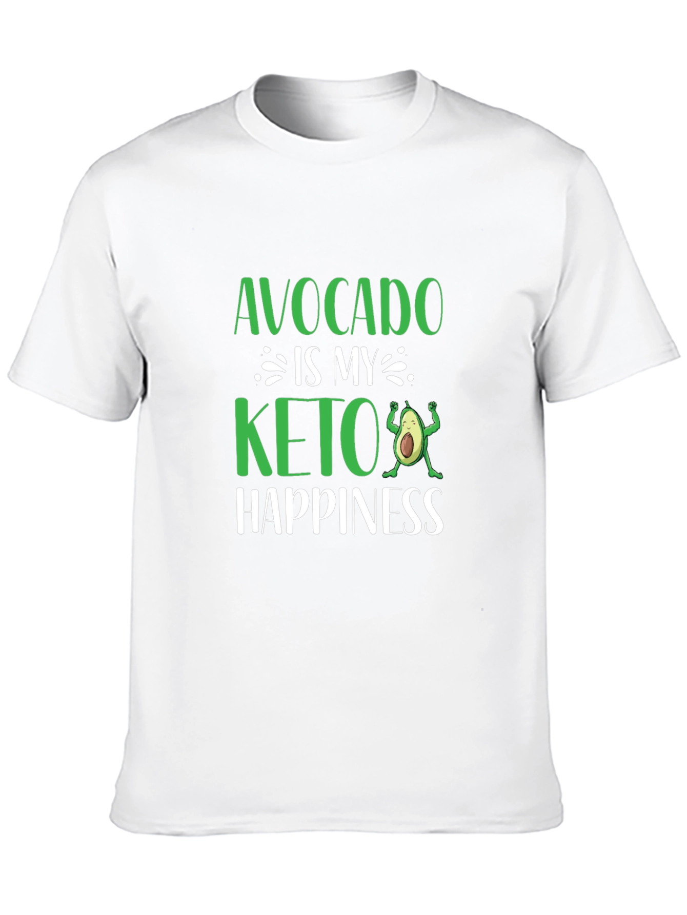 Avocado is My Keto Happiness Black T-Shirt