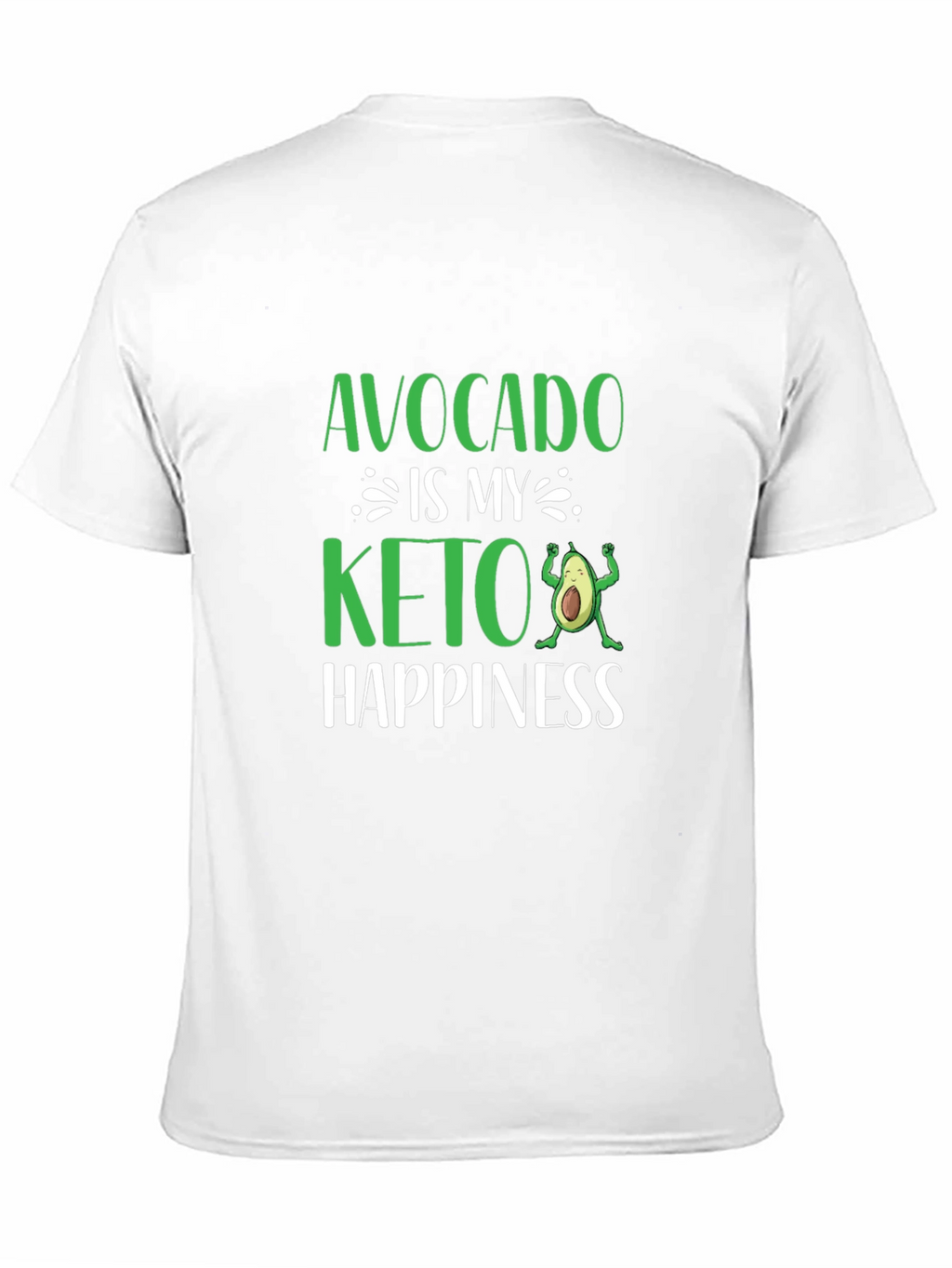 Avocado is My Keto Happiness Black T-Shirt