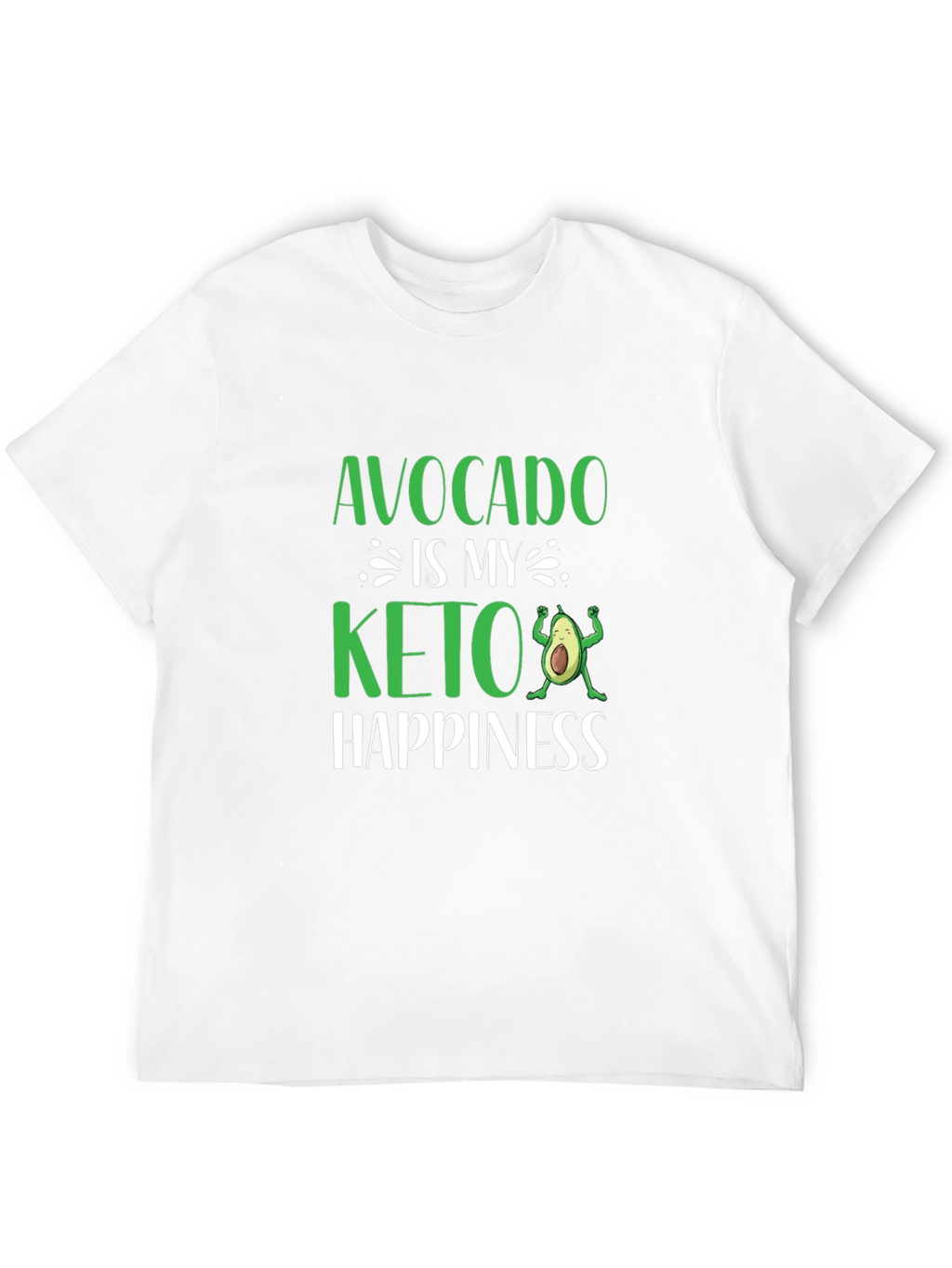 Avocado is My Keto Happiness Black T-Shirt
