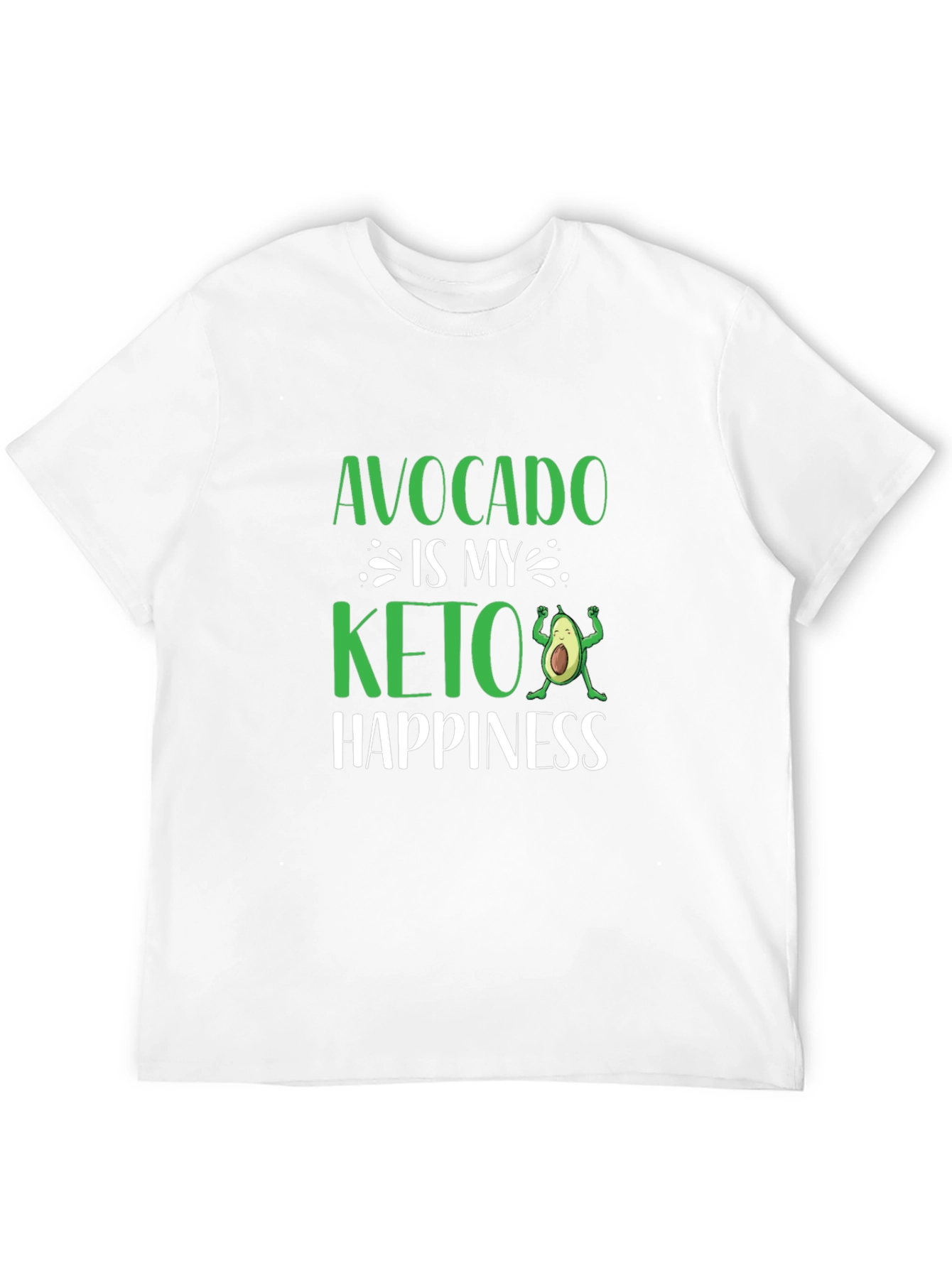 Avocado is My Keto Happiness Black T-Shirt