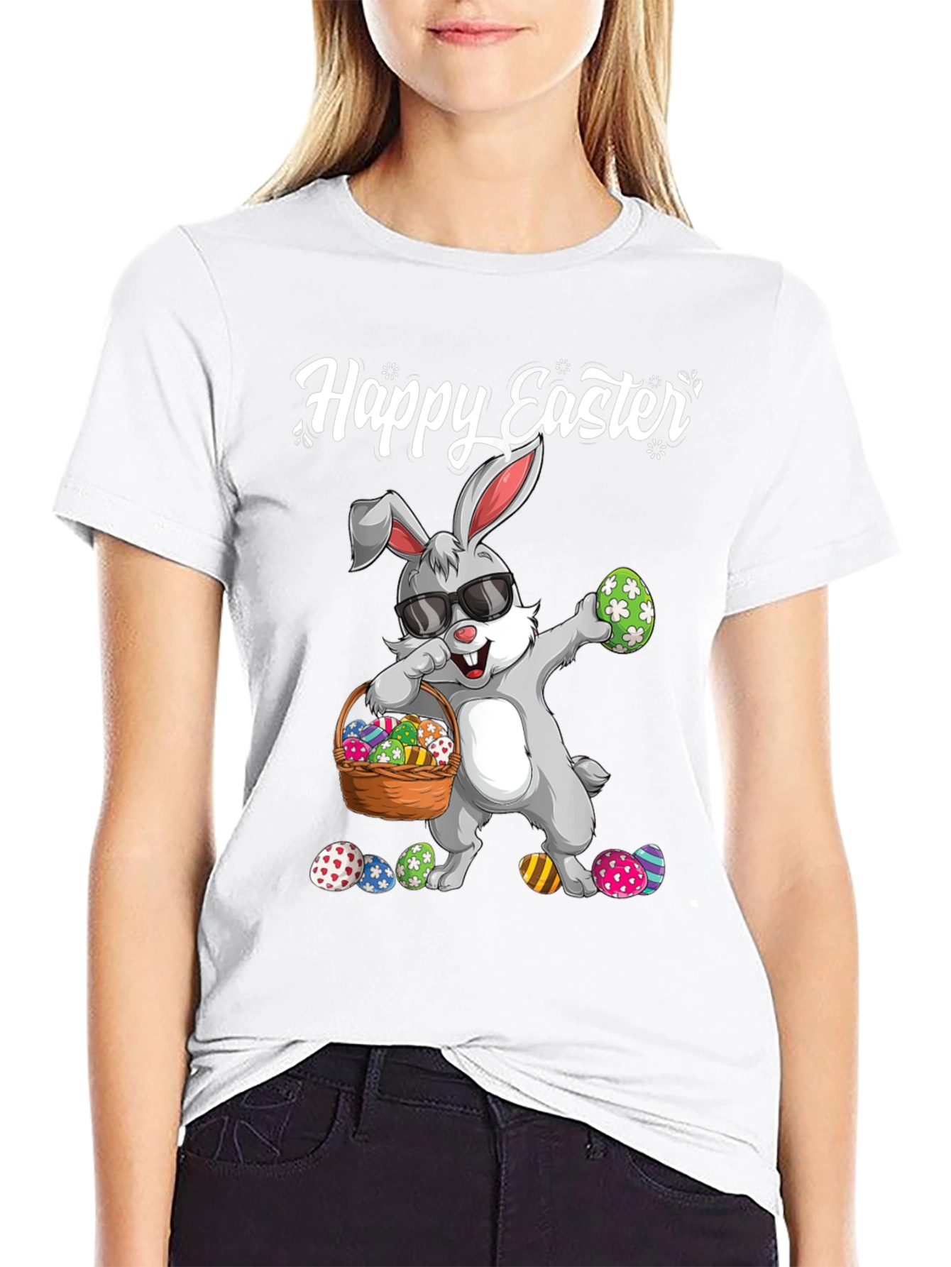 Happy Easter Bunny Graphic T-Shirt
