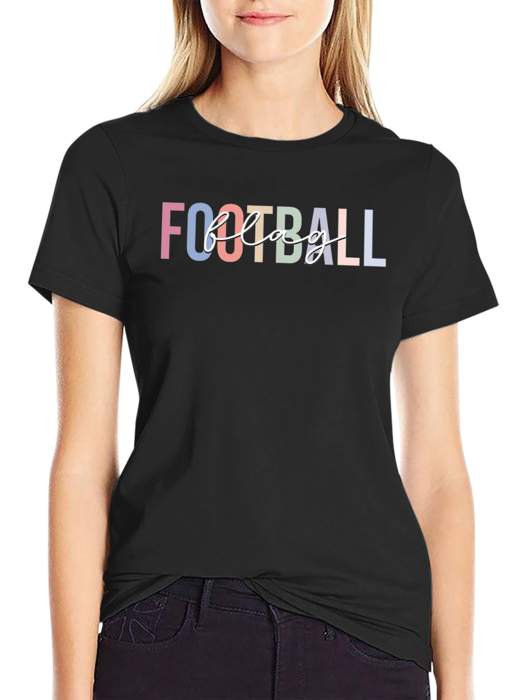 Football Flag T-Shirt - Unisex Black Tee