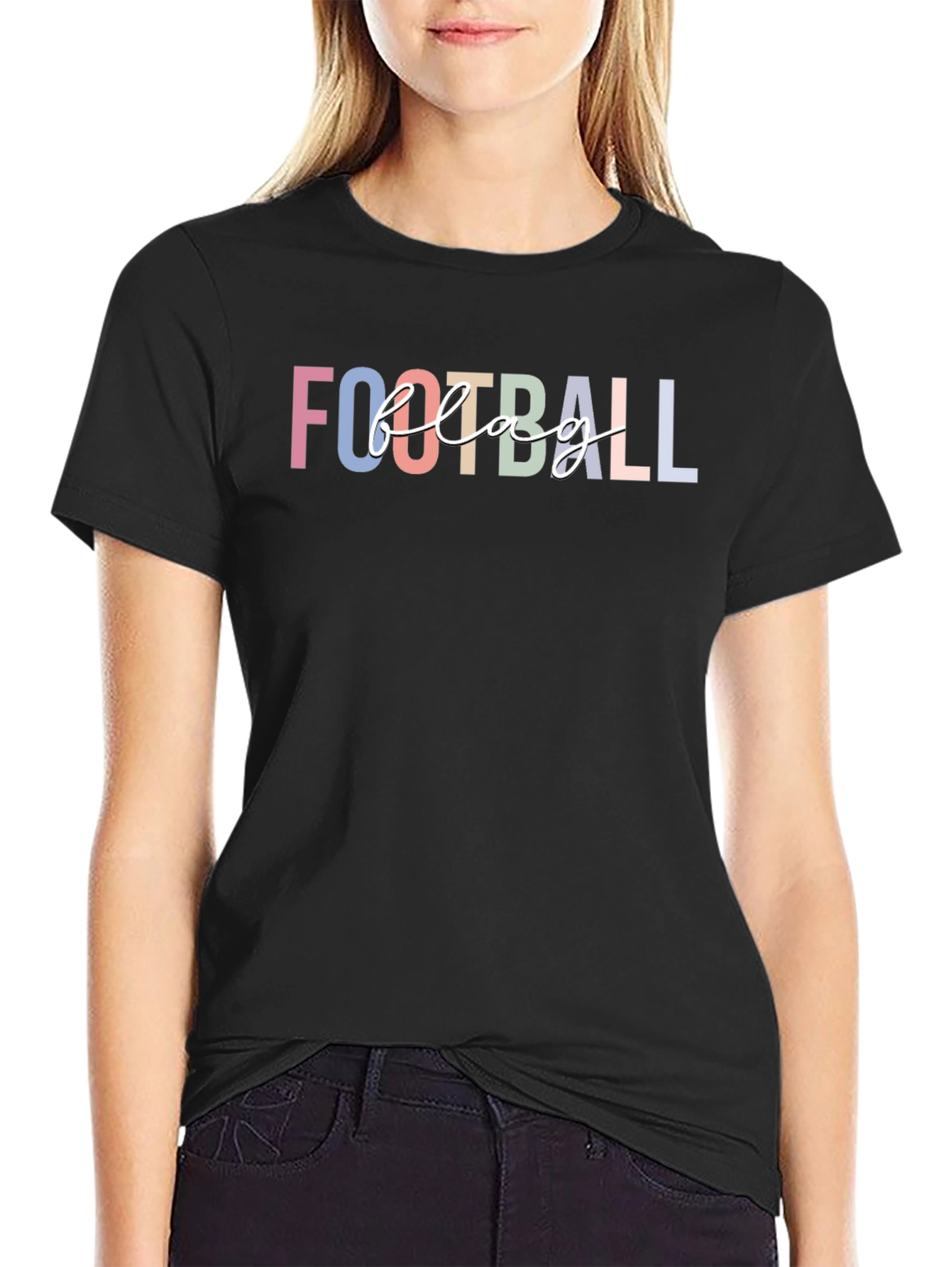 Football Flag T-Shirt - Unisex Black Tee