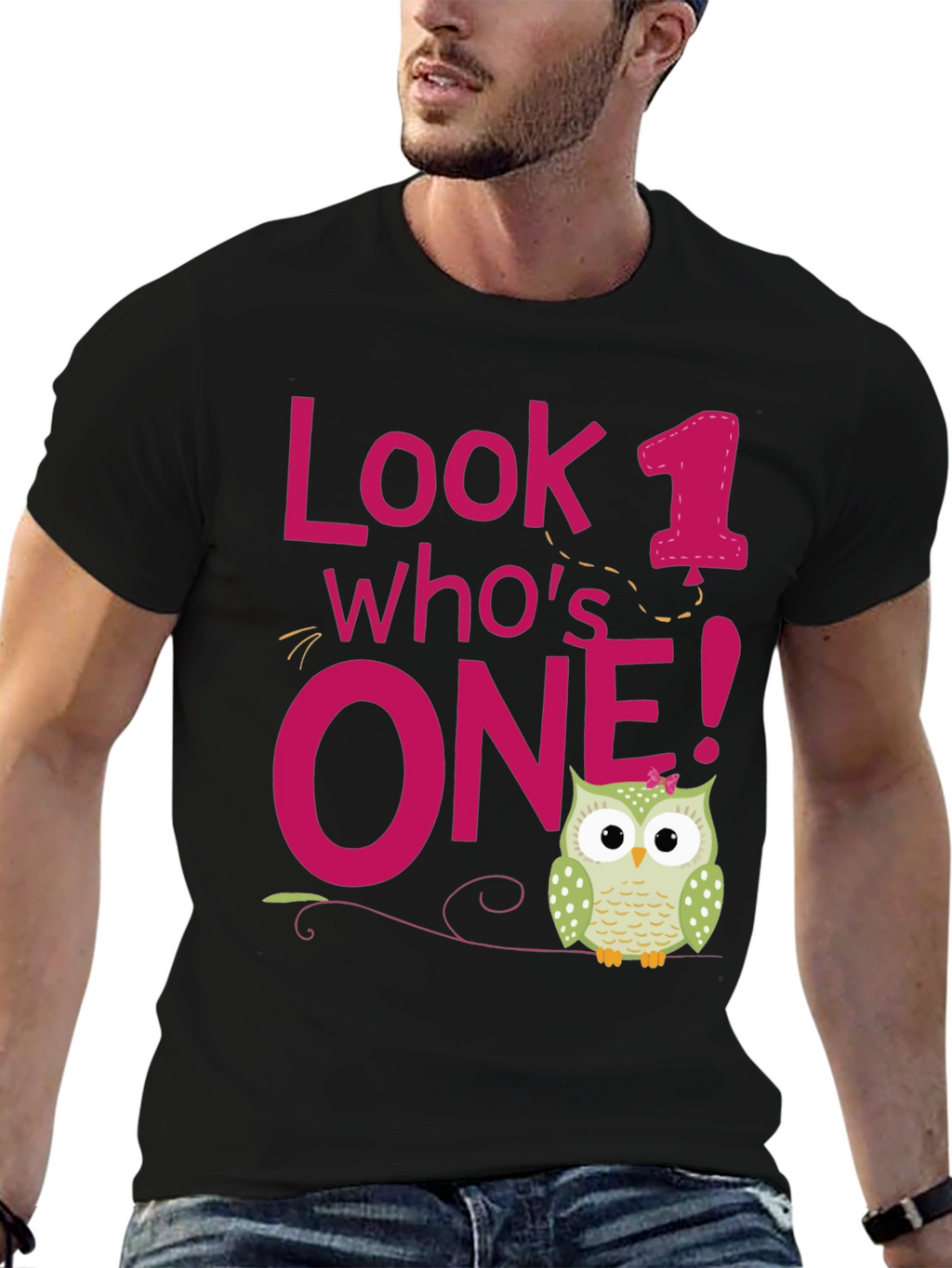 Look Whos One! Owl Birthday T-Shirt