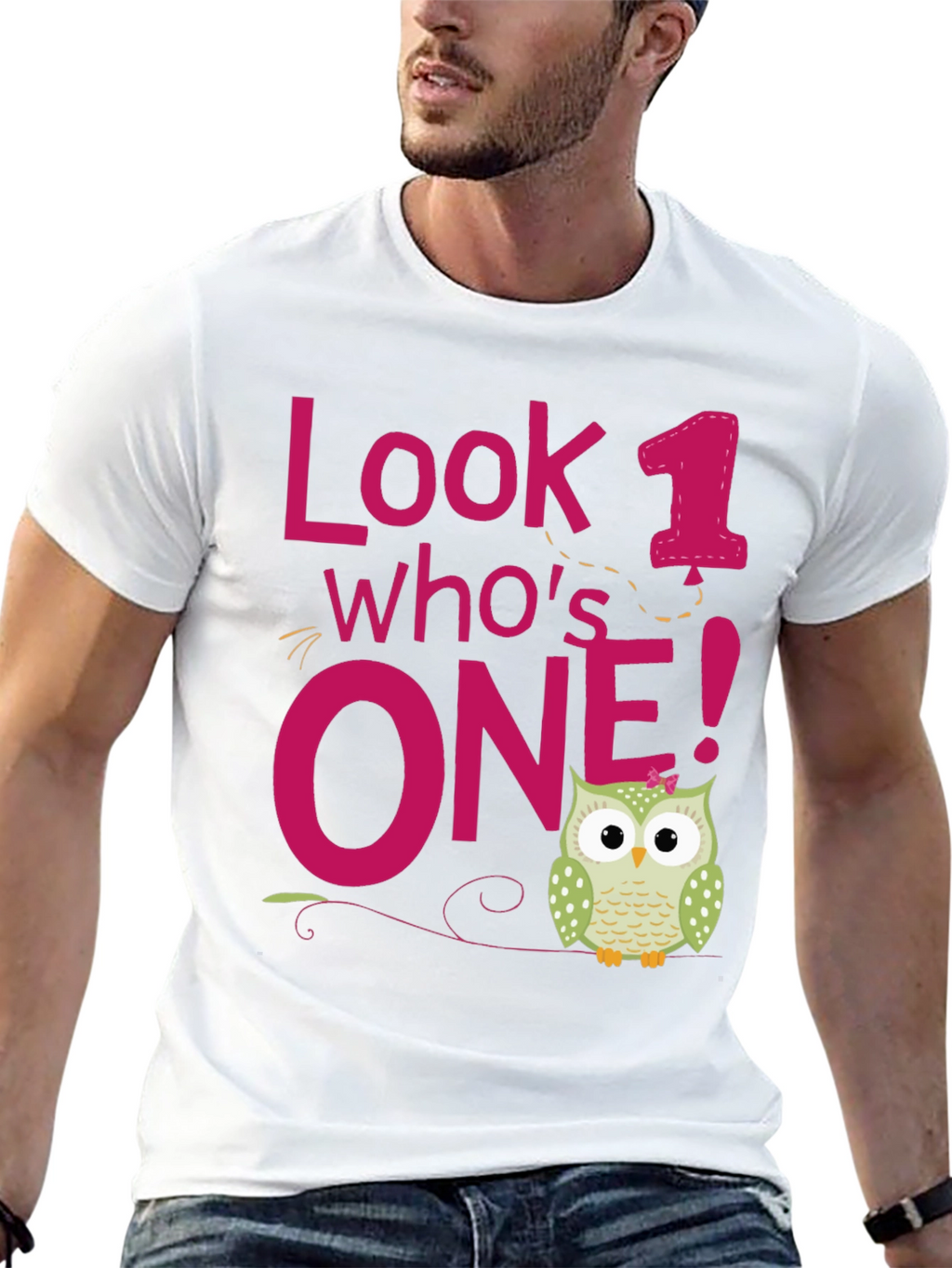 Look Whos One! Owl Birthday T-Shirt