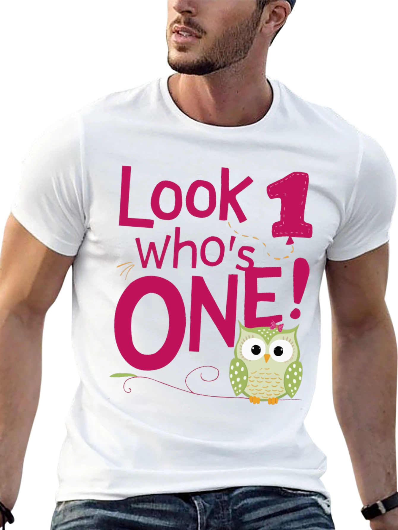 Look Whos One! Owl Birthday T-Shirt