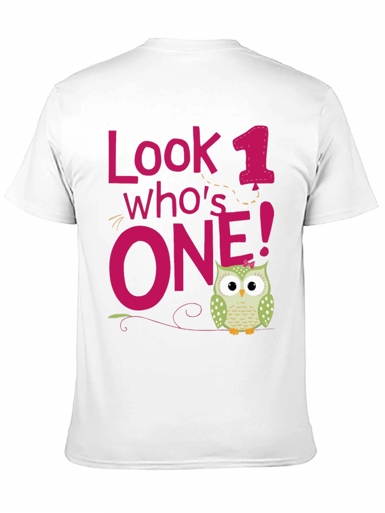 Look Whos One! Owl Birthday T-Shirt
