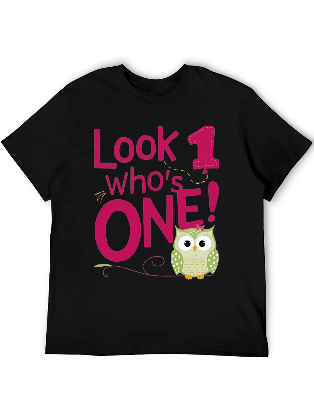 Look Whos One! Owl Birthday T-Shirt