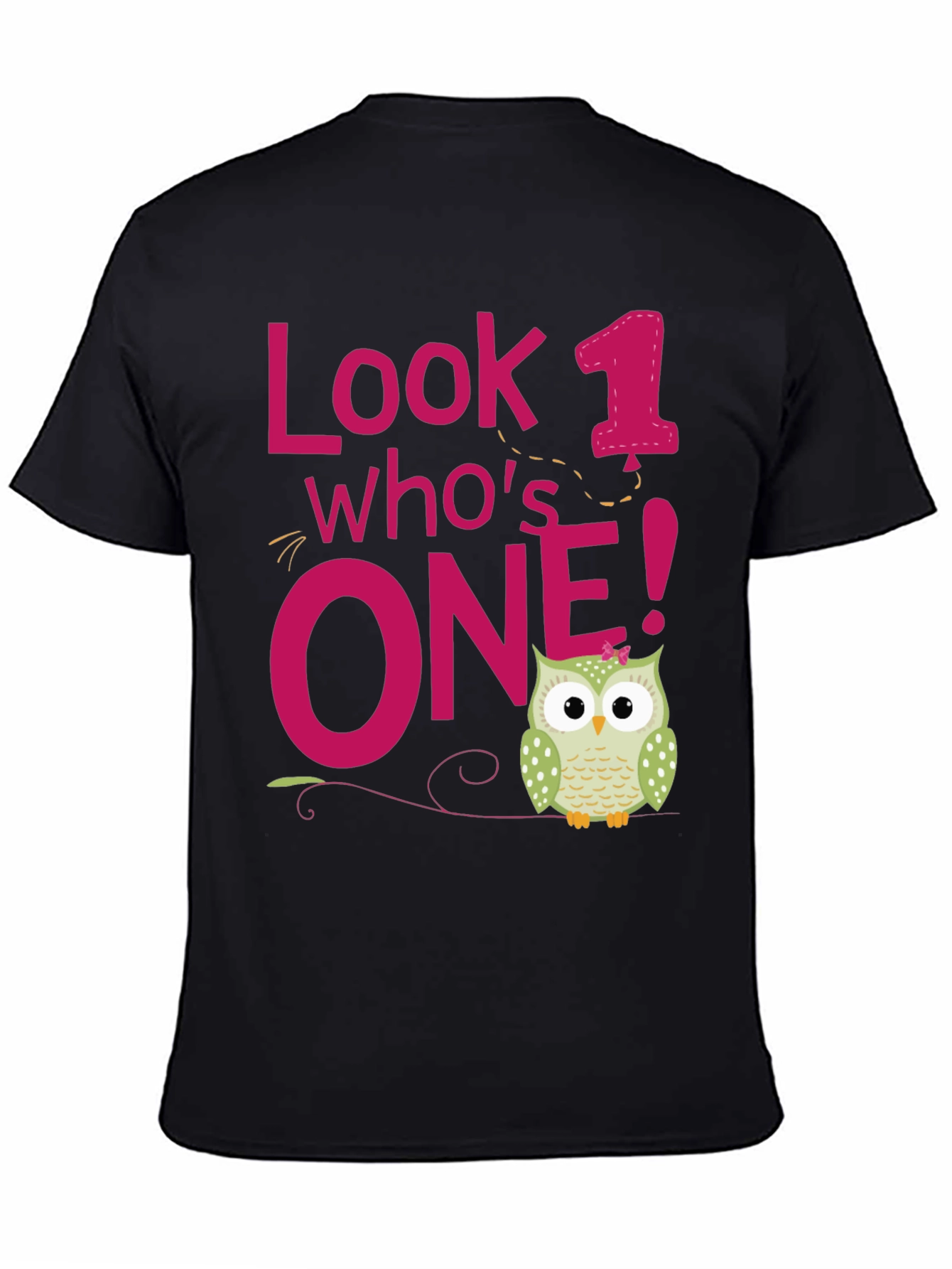 Look Whos One! Owl Birthday T-Shirt