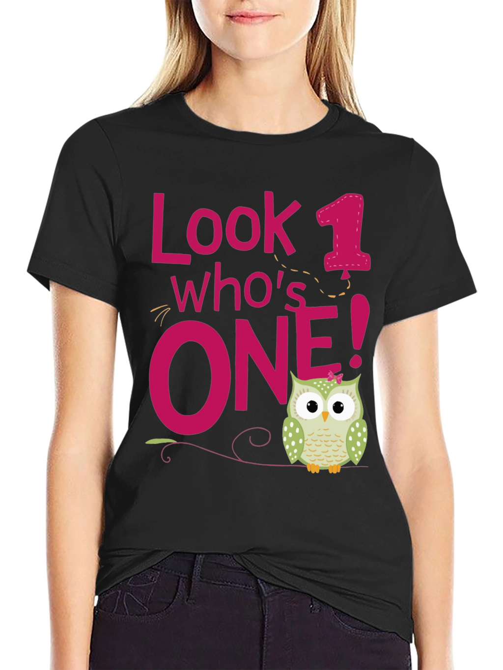 Look Whos One! Owl Birthday T-Shirt