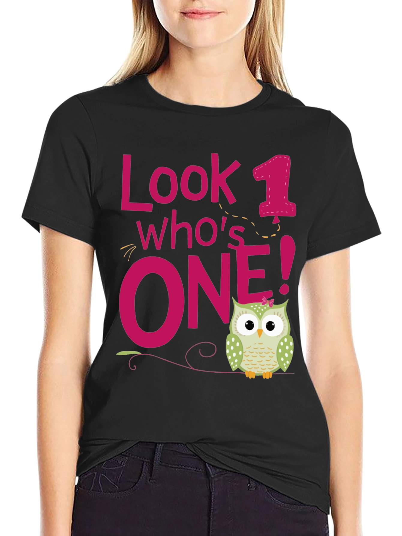 Look Whos One! Owl Birthday T-Shirt