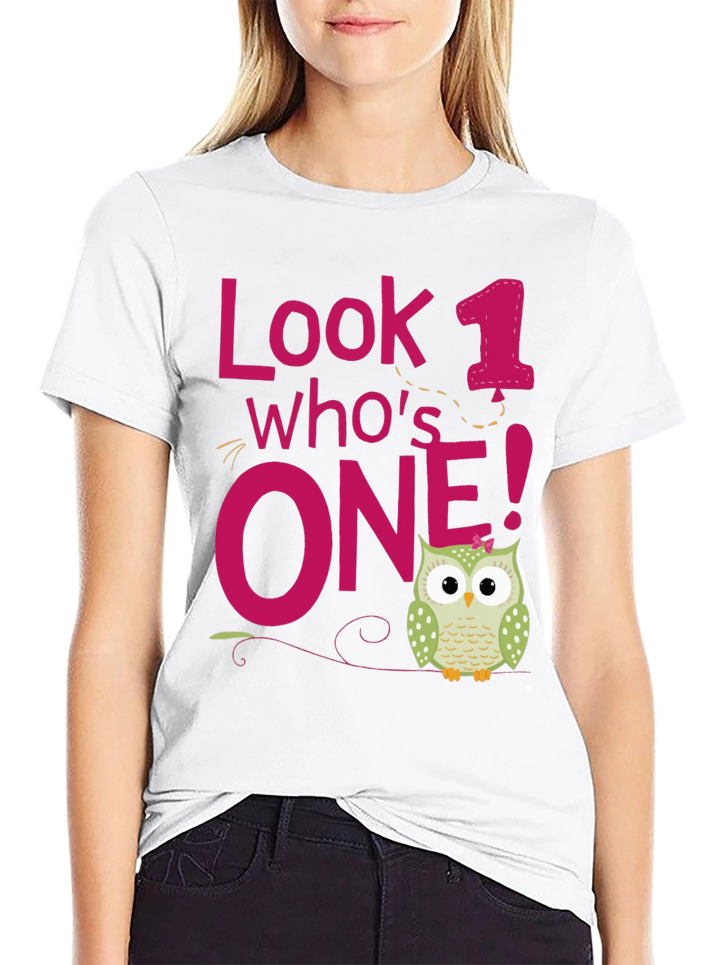 Look Whos One! Owl Birthday T-Shirt