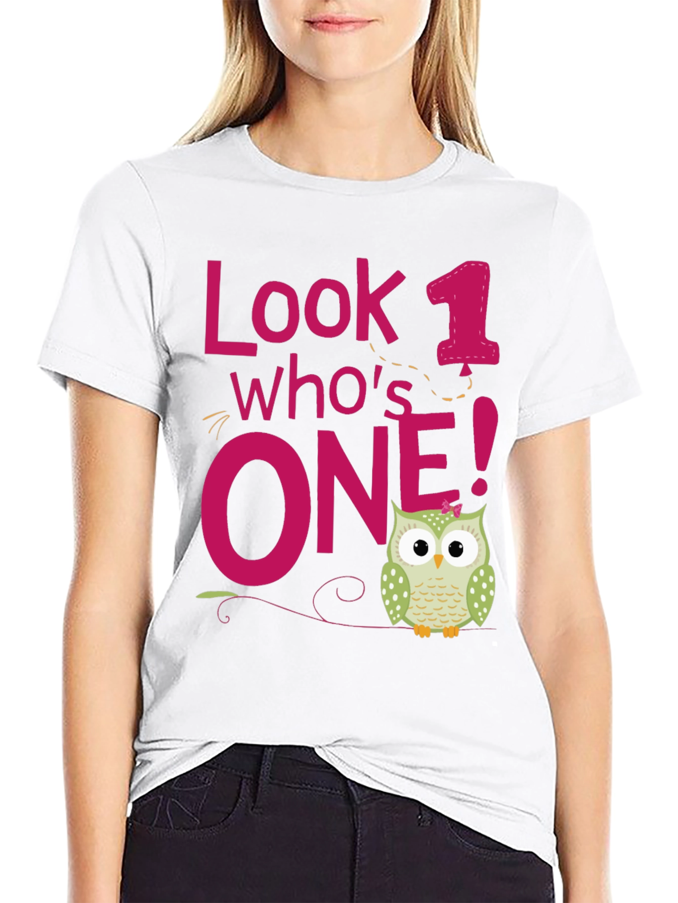 Look Whos One! Owl Birthday T-Shirt