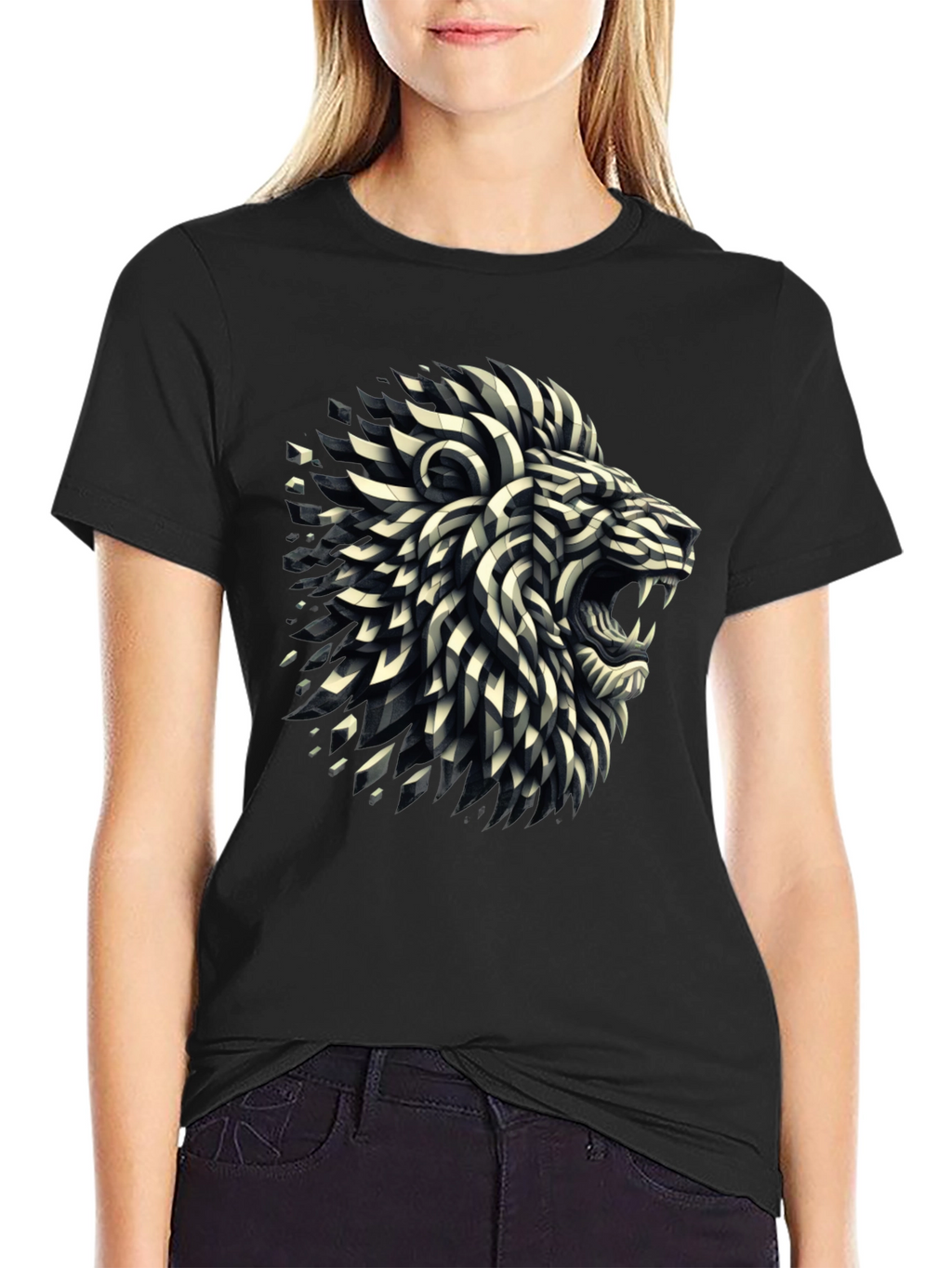 Striking Lion Graphic T-Shirt - Bold & Stylish