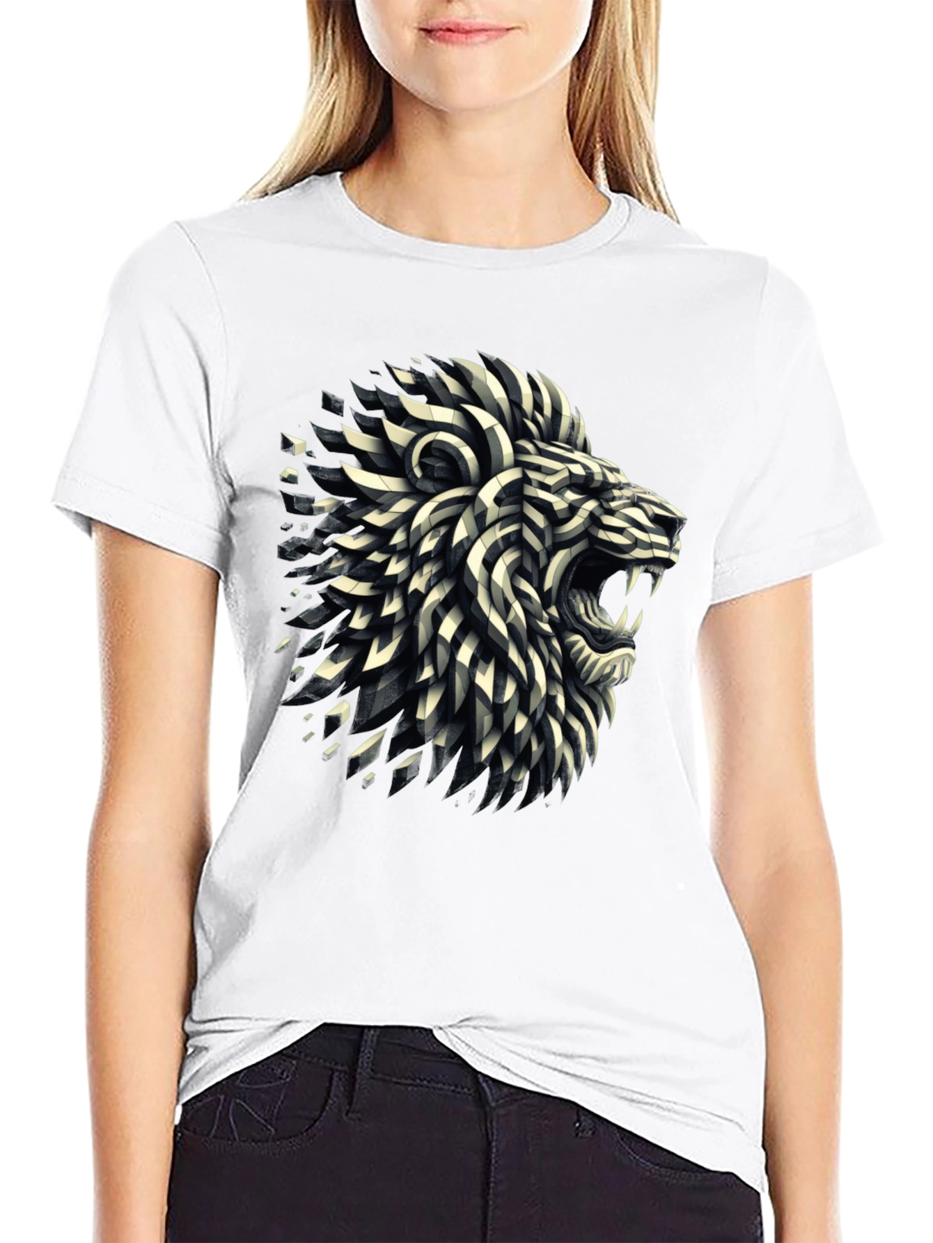 Striking Lion Graphic T-Shirt - Bold & Stylish