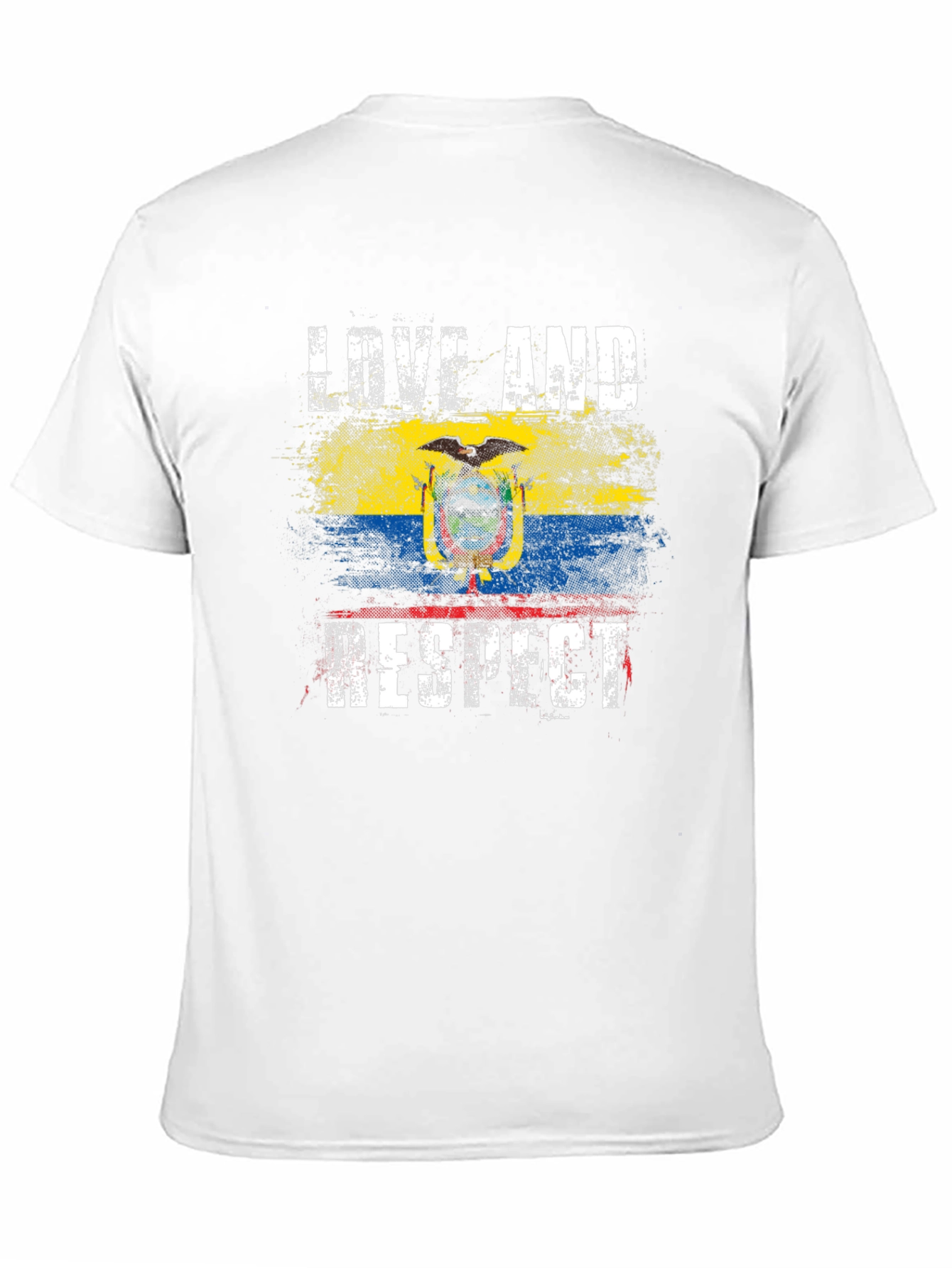 Ecuador Love and Respect Flag Graphic T-Shirt