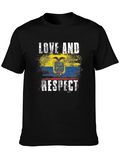 Ecuador Love and Respect Flag Graphic T-Shirt