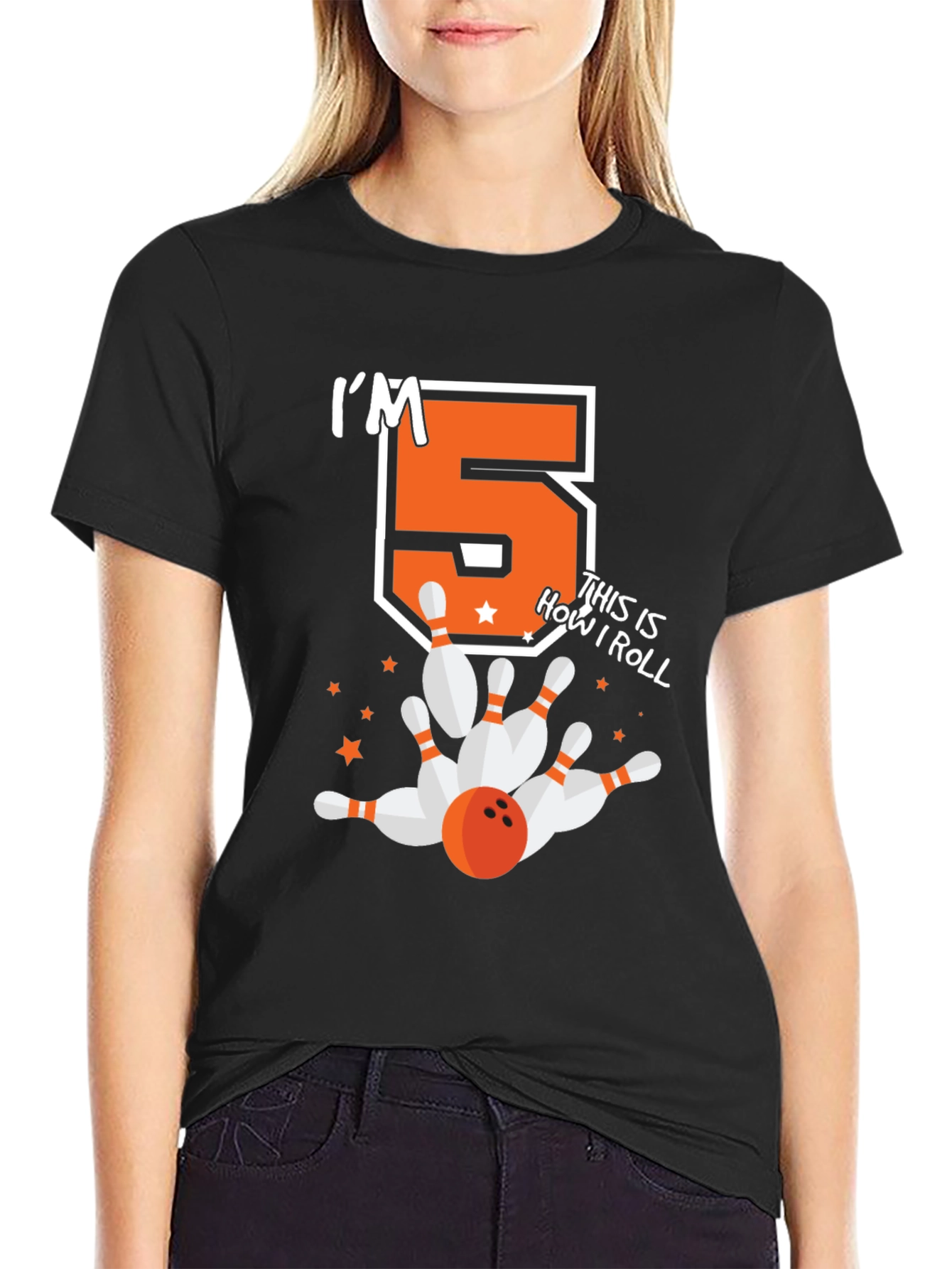 Im 5 This Is How I Roll Birthday Bowling T-Shirt