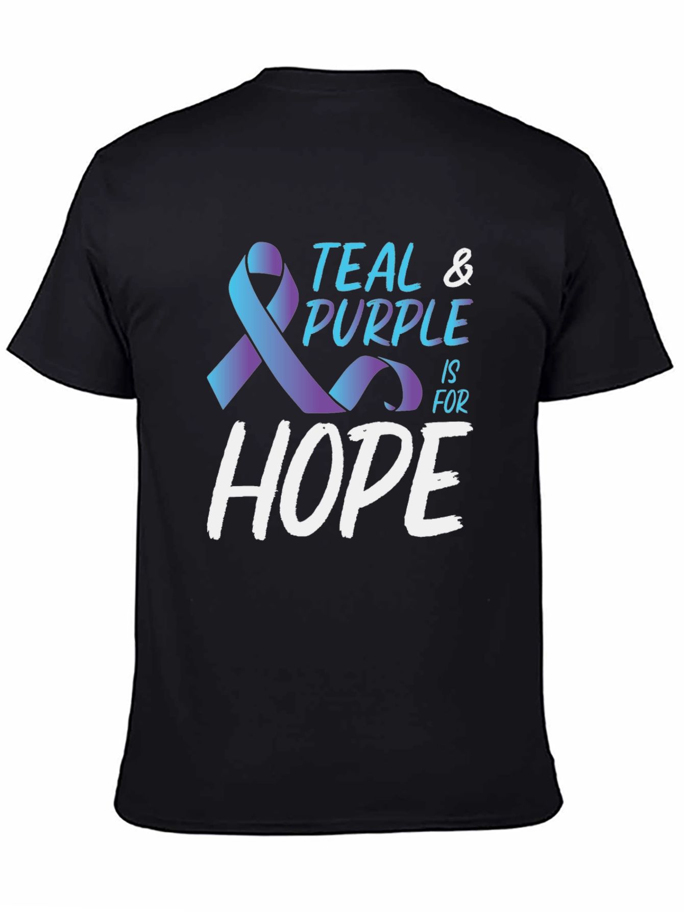 Teal & Purple Hope Ribbon Awareness T-Shirt