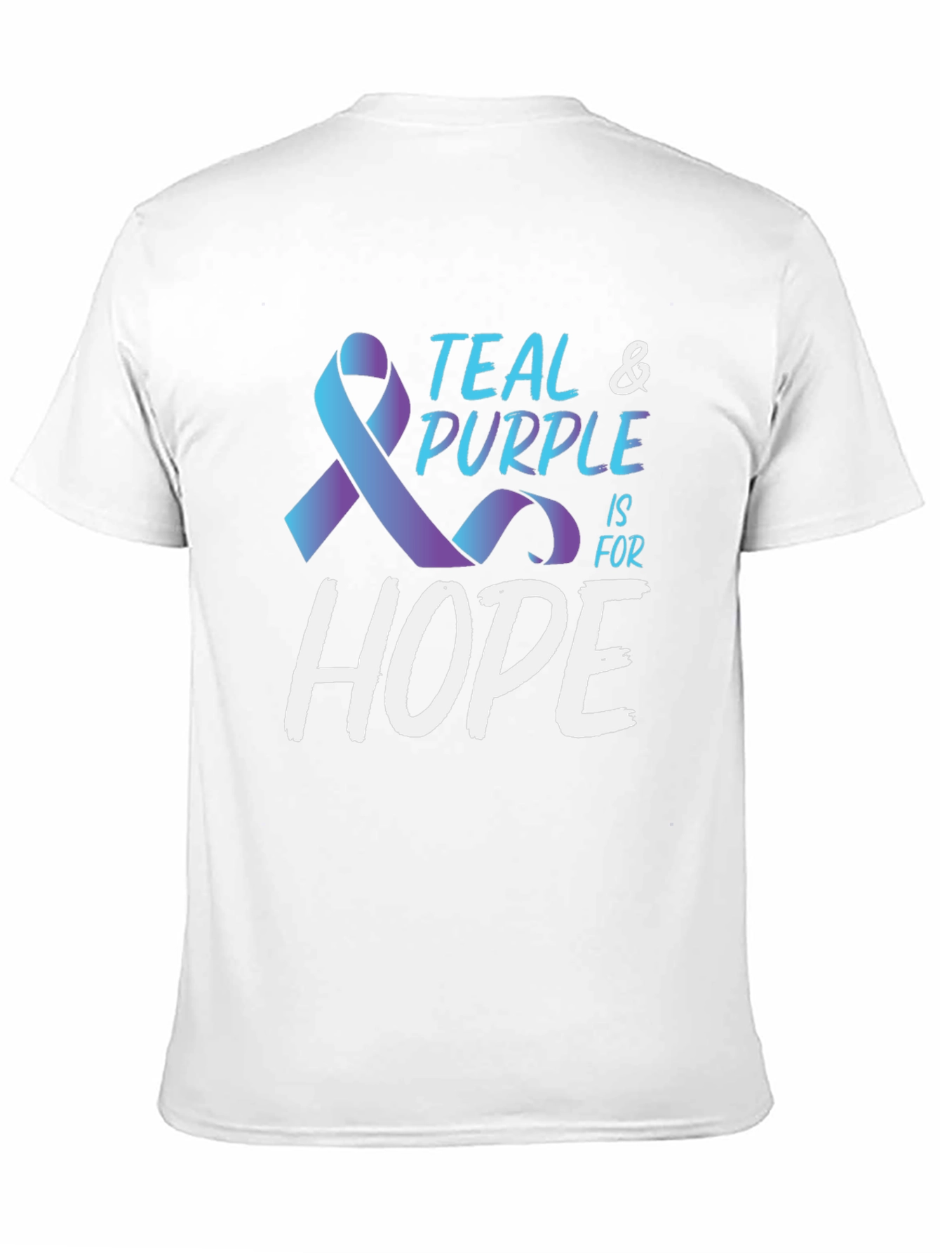 Teal & Purple Hope Ribbon Awareness T-Shirt
