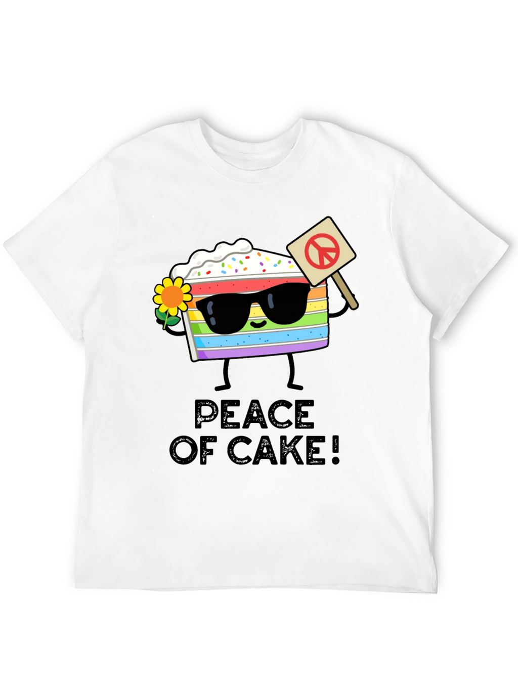 Peace of Cake Graphic T-Shirt - Unisex Cotton Tee