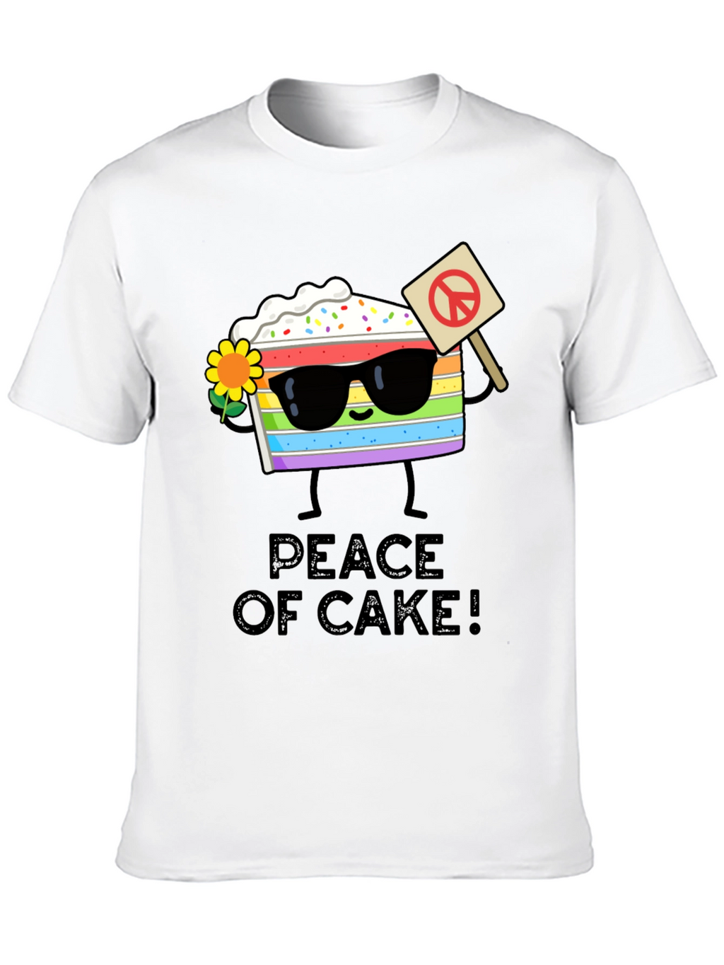 Peace of Cake Graphic T-Shirt - Unisex Cotton Tee