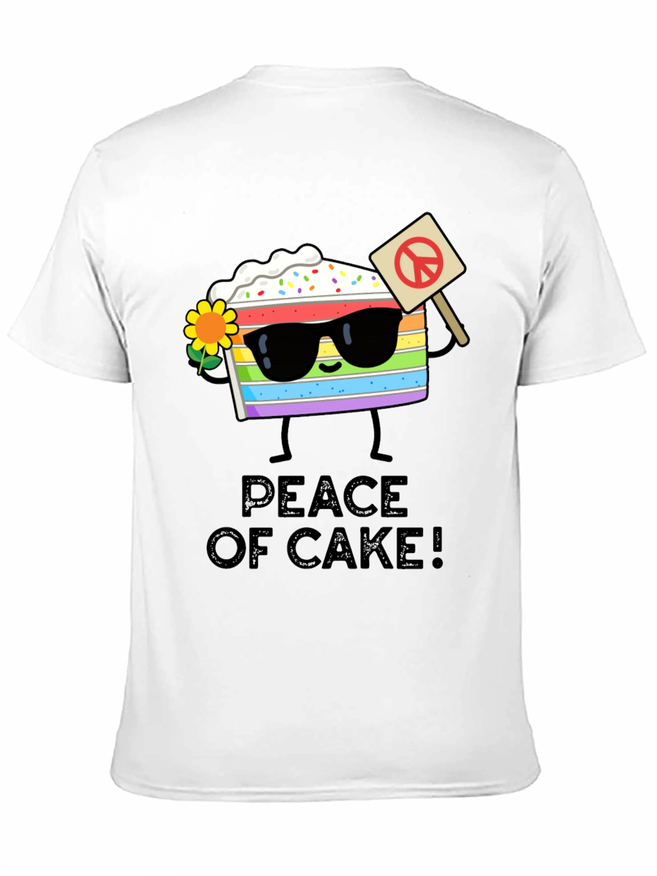Peace of Cake Graphic T-Shirt - Unisex Cotton Tee