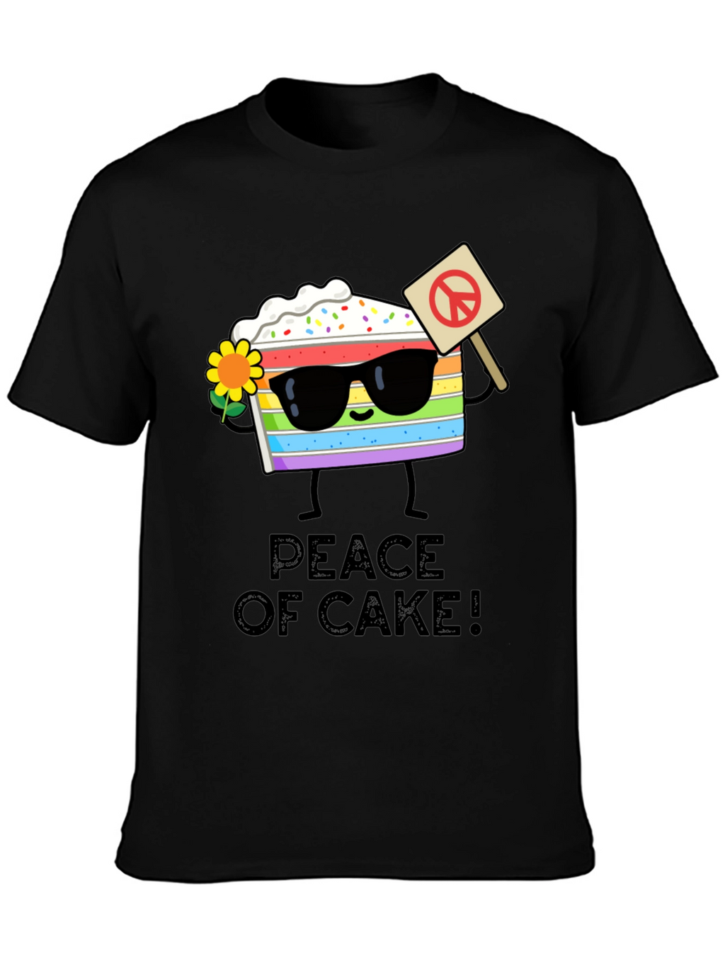 Peace of Cake Graphic T-Shirt - Unisex Cotton Tee