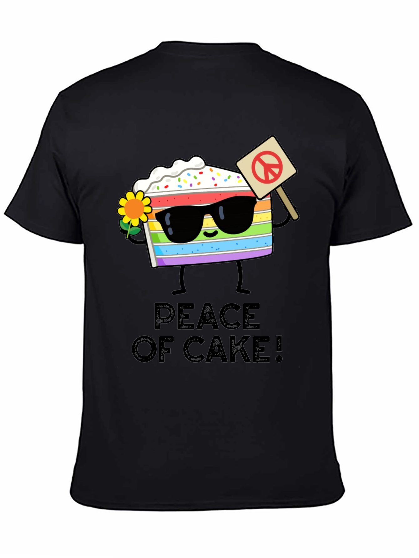 Peace of Cake Graphic T-Shirt - Unisex Cotton Tee