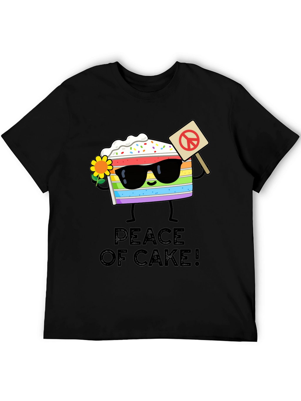 Peace of Cake Graphic T-Shirt - Unisex Cotton Tee