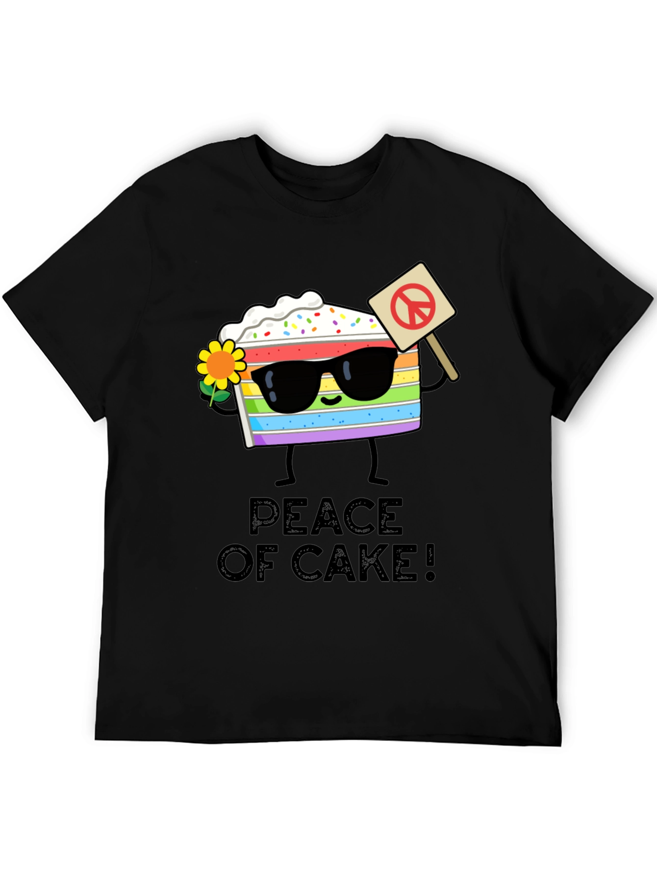 Peace of Cake Graphic T-Shirt - Unisex Cotton Tee