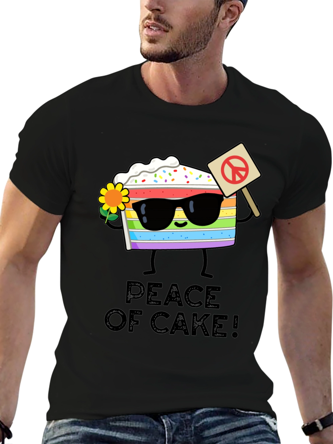 Peace of Cake Graphic T-Shirt - Unisex Cotton Tee