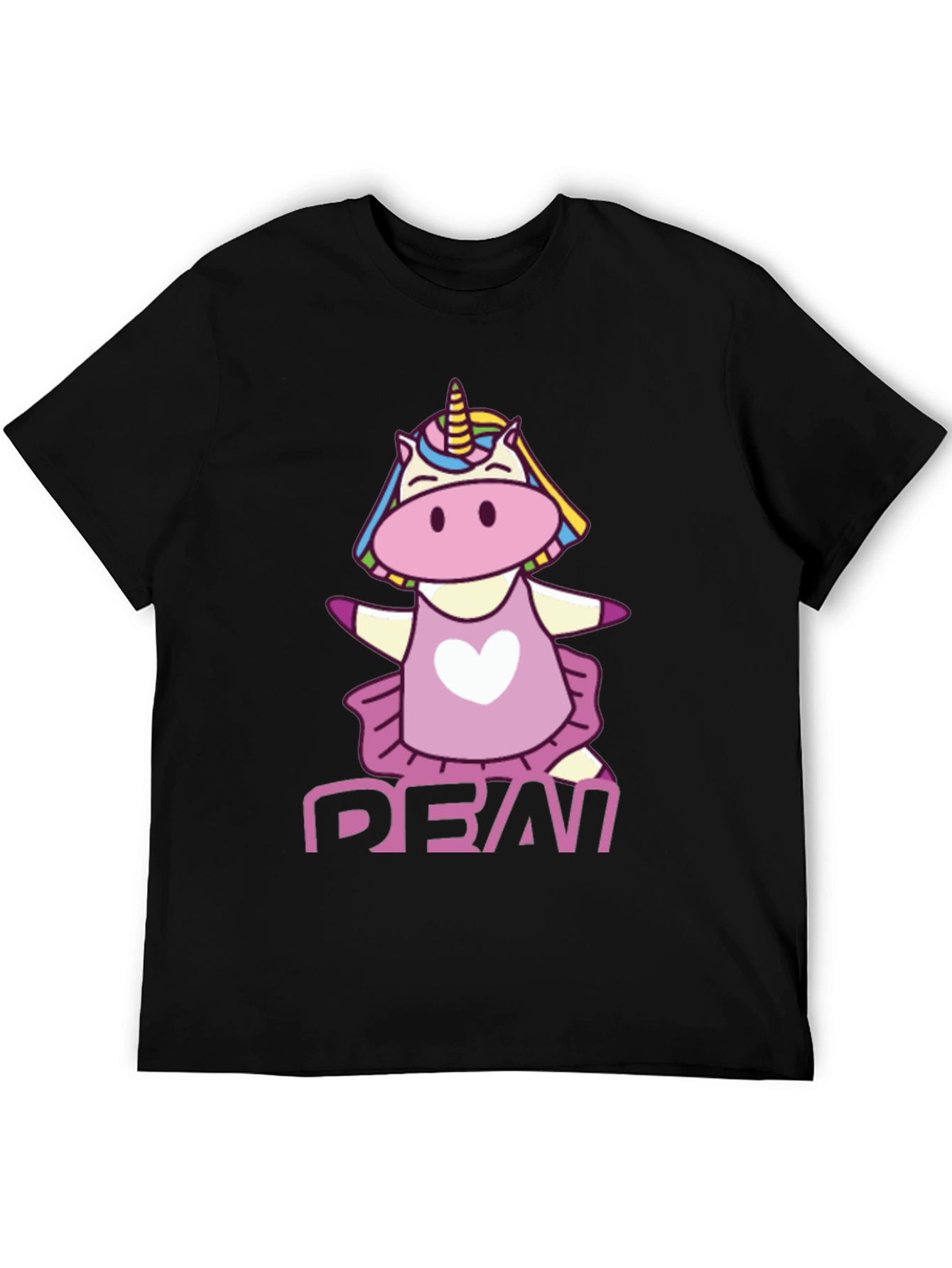 Unicorn Demi Graphic Black T-Shirt