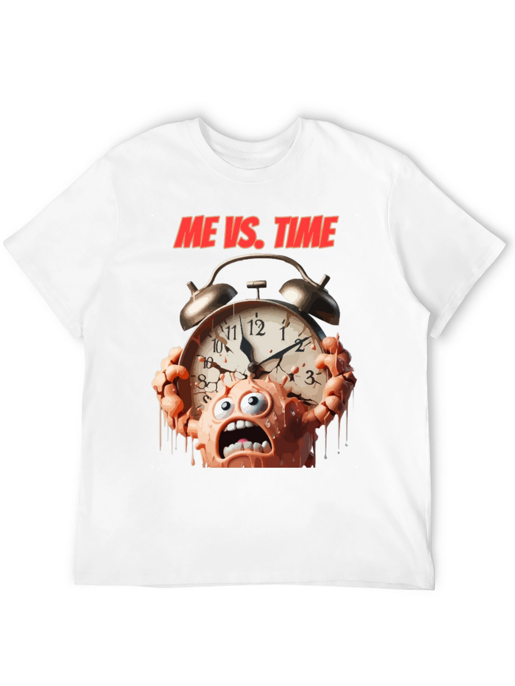 Me Vs. Time Graphic T-Shirt - Black