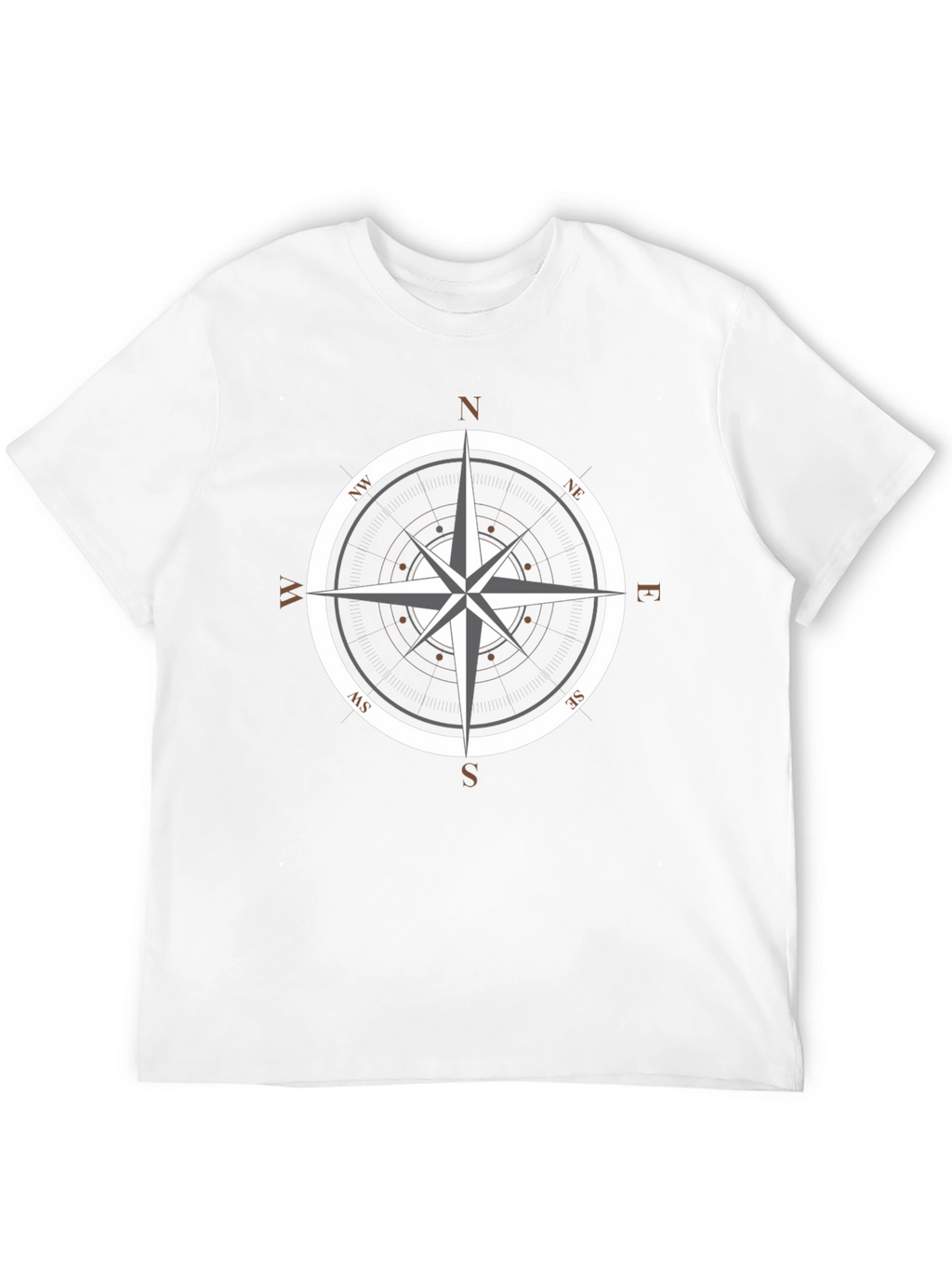 Compass Rose Graphic Tee - Black Cotton T-Shirt
