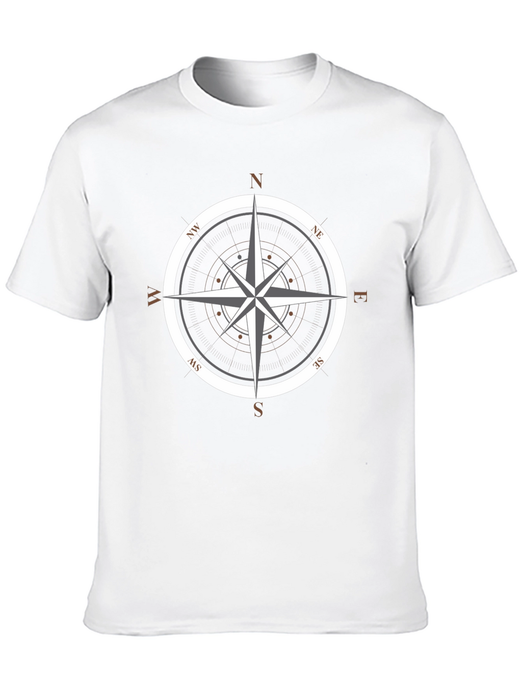 Compass Rose Graphic Tee - Black Cotton T-Shirt