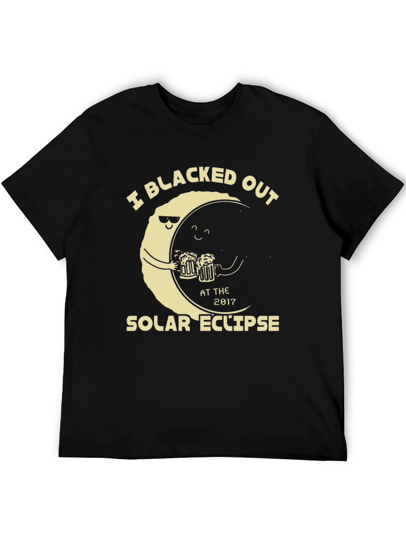 Blacked Out Solar Eclipse T-Shirt Funny Drinking Tee