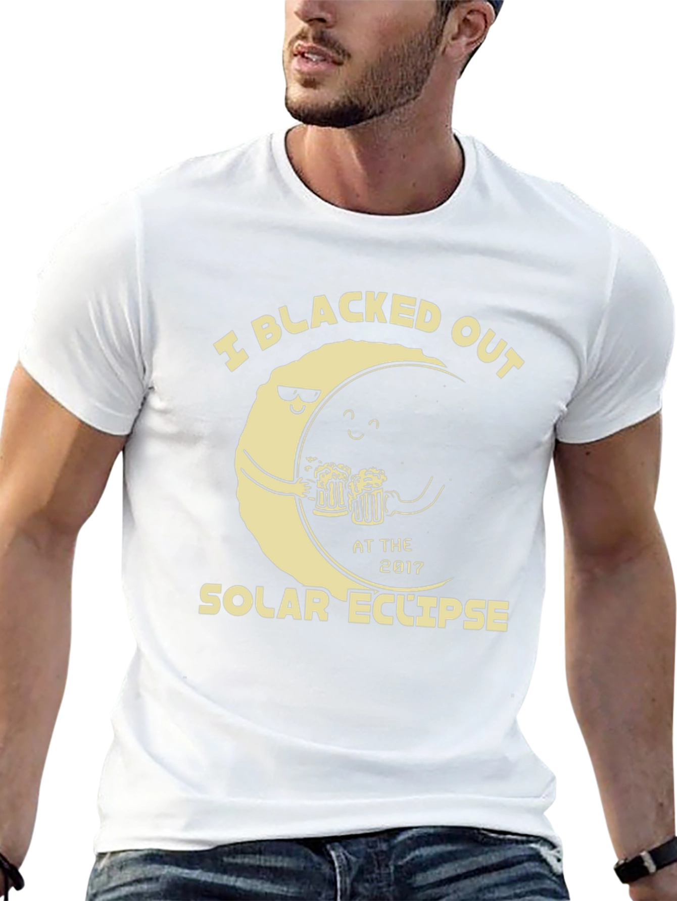 Blacked Out Solar Eclipse T-Shirt Funny Drinking Tee