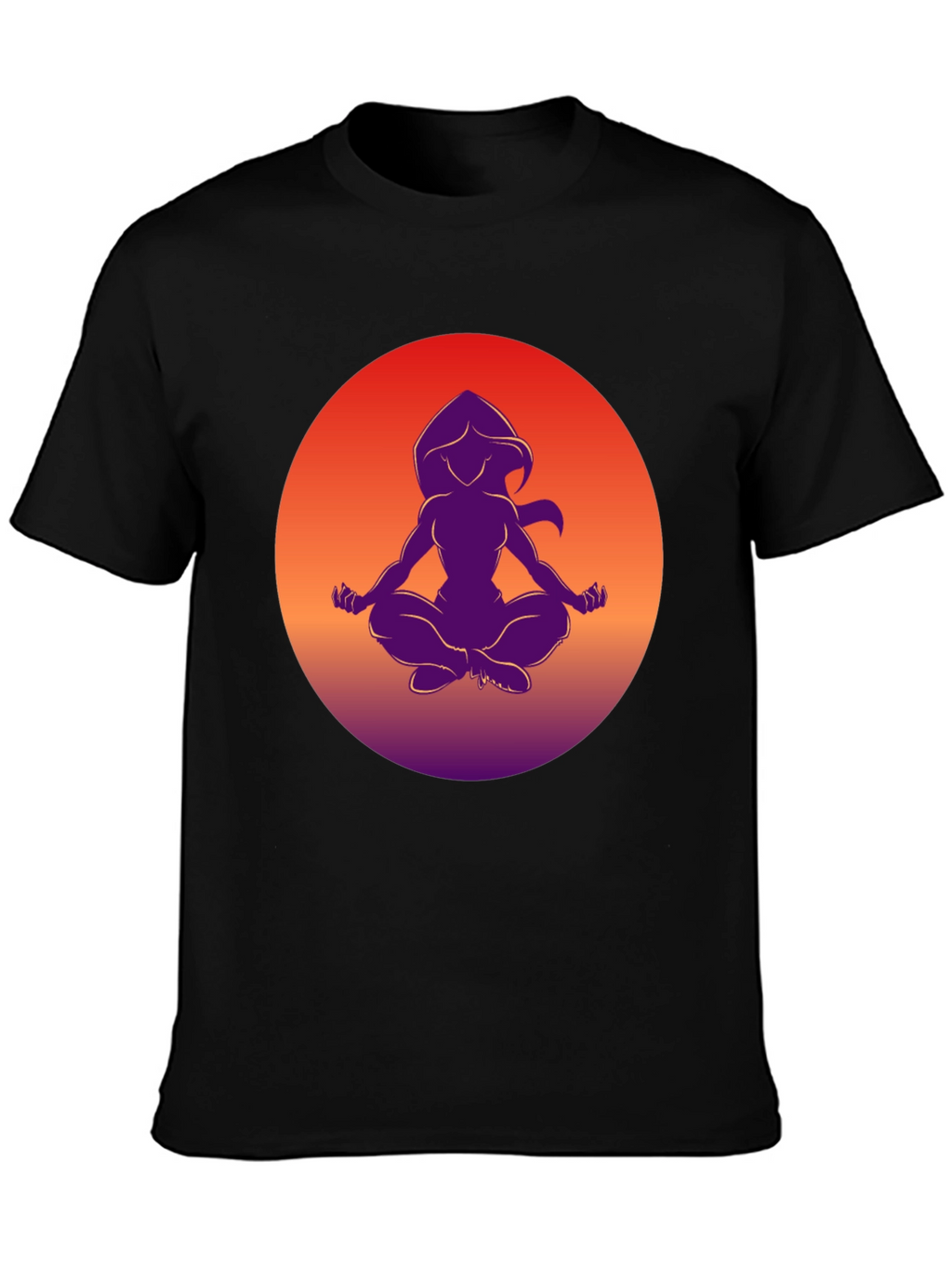 Zen Silhouette T-Shirt - Meditating Design