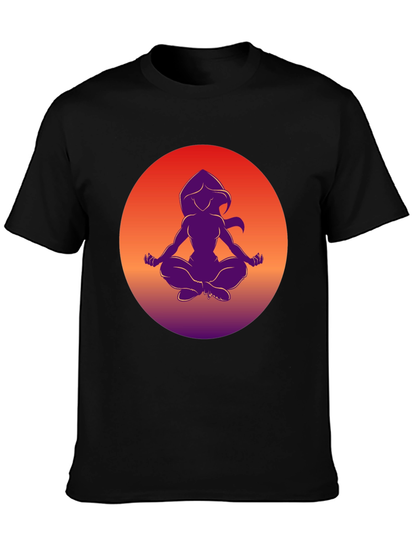Zen Silhouette T-Shirt - Meditating Design