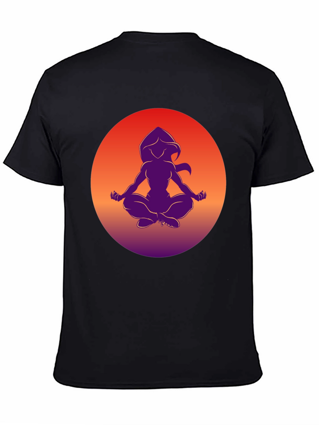 Zen Silhouette T-Shirt - Meditating Design