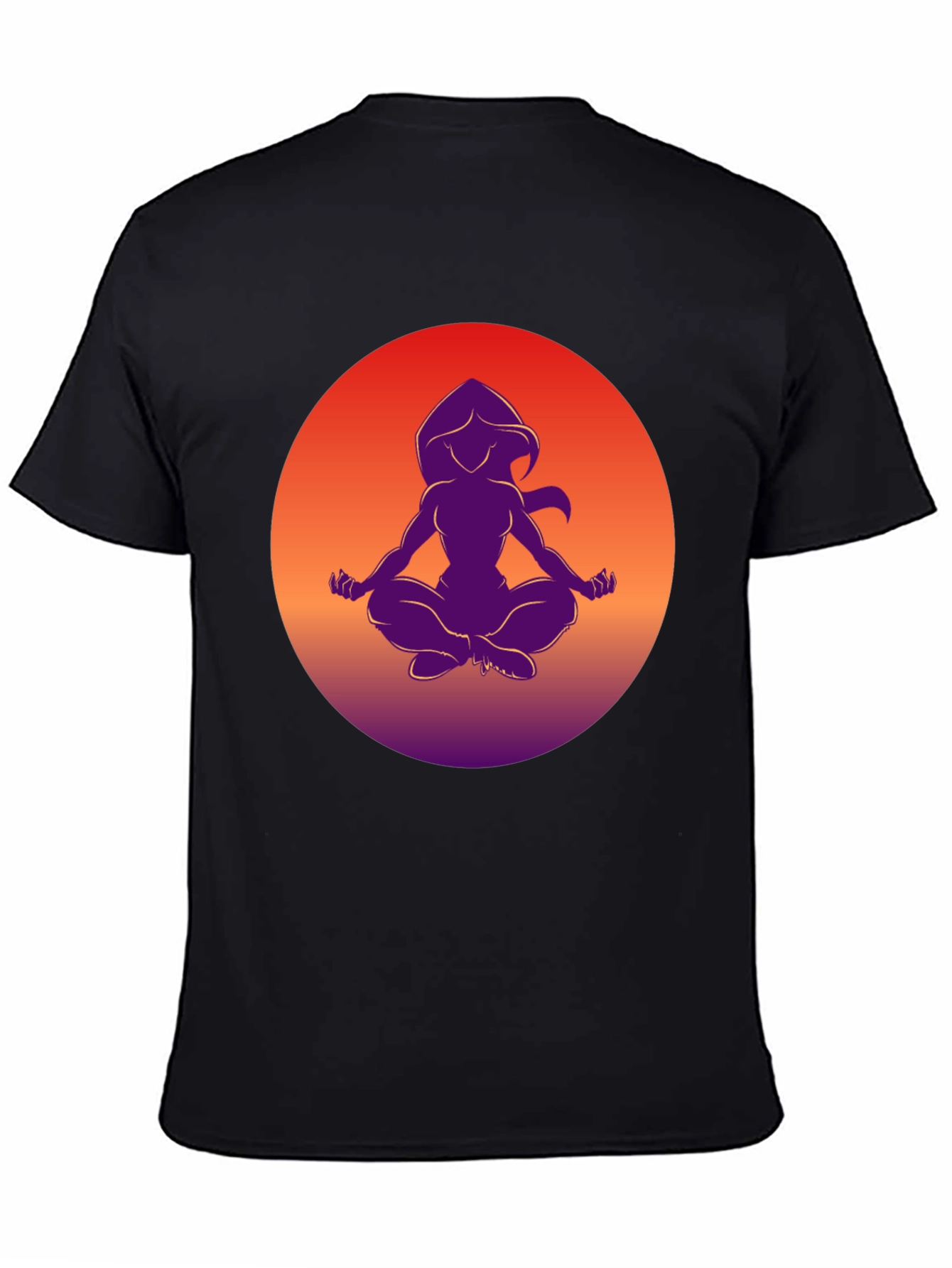 Zen Silhouette T-Shirt - Meditating Design